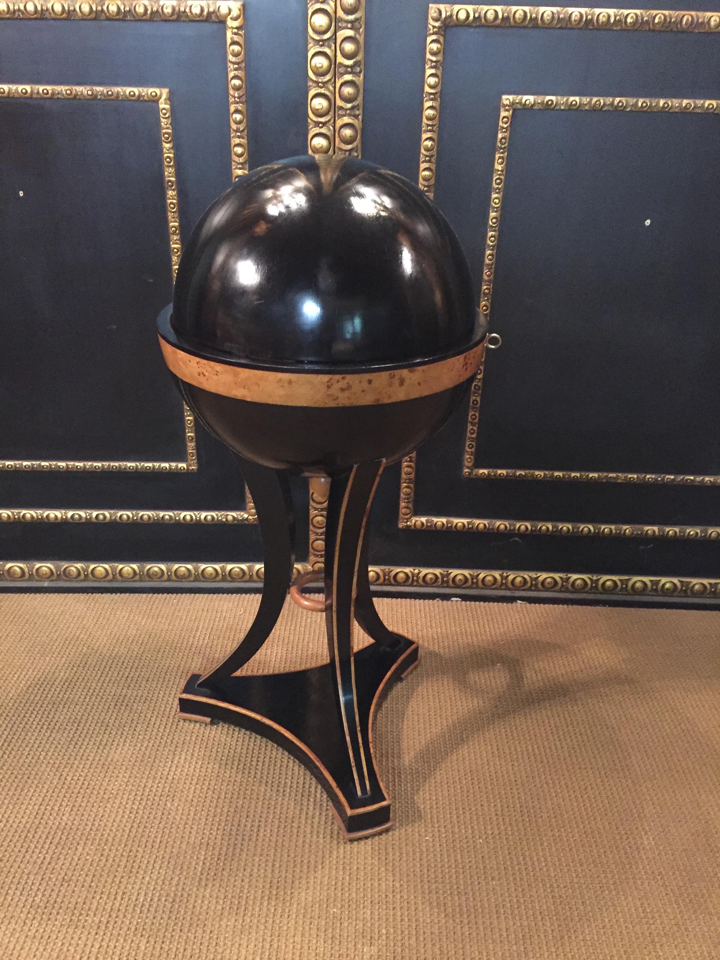 20th Century antique Vienna Biedermeier Style Globe Sewing Table beech veneer  For Sale 4