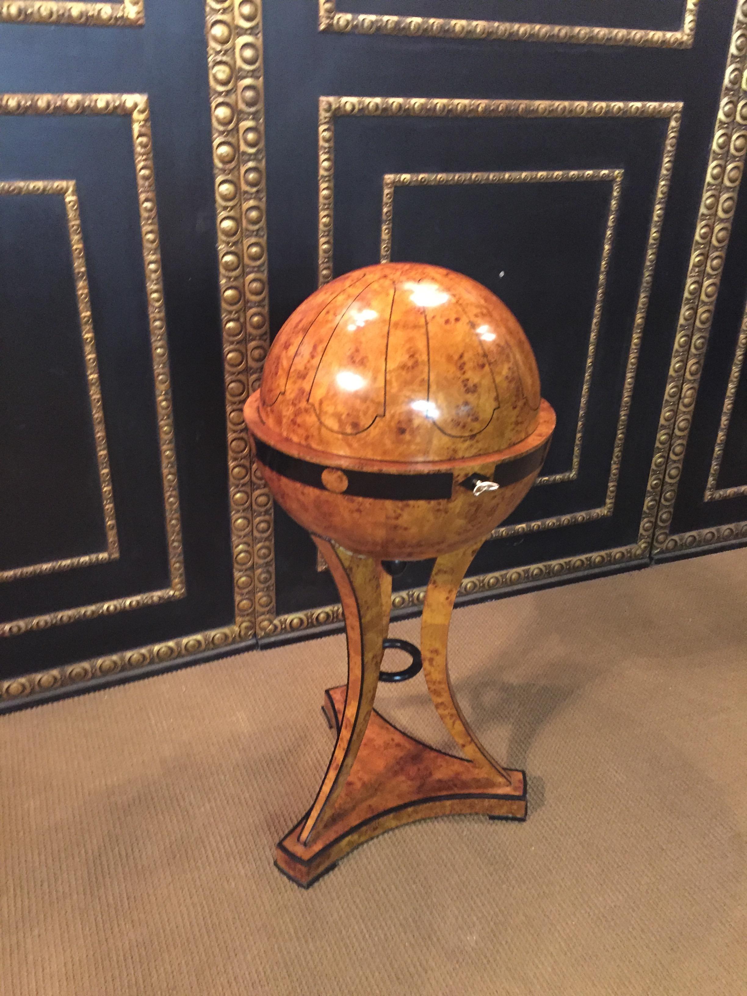 Austrian 20th Century Vienna Biedermeier Style Globe Sewing Table