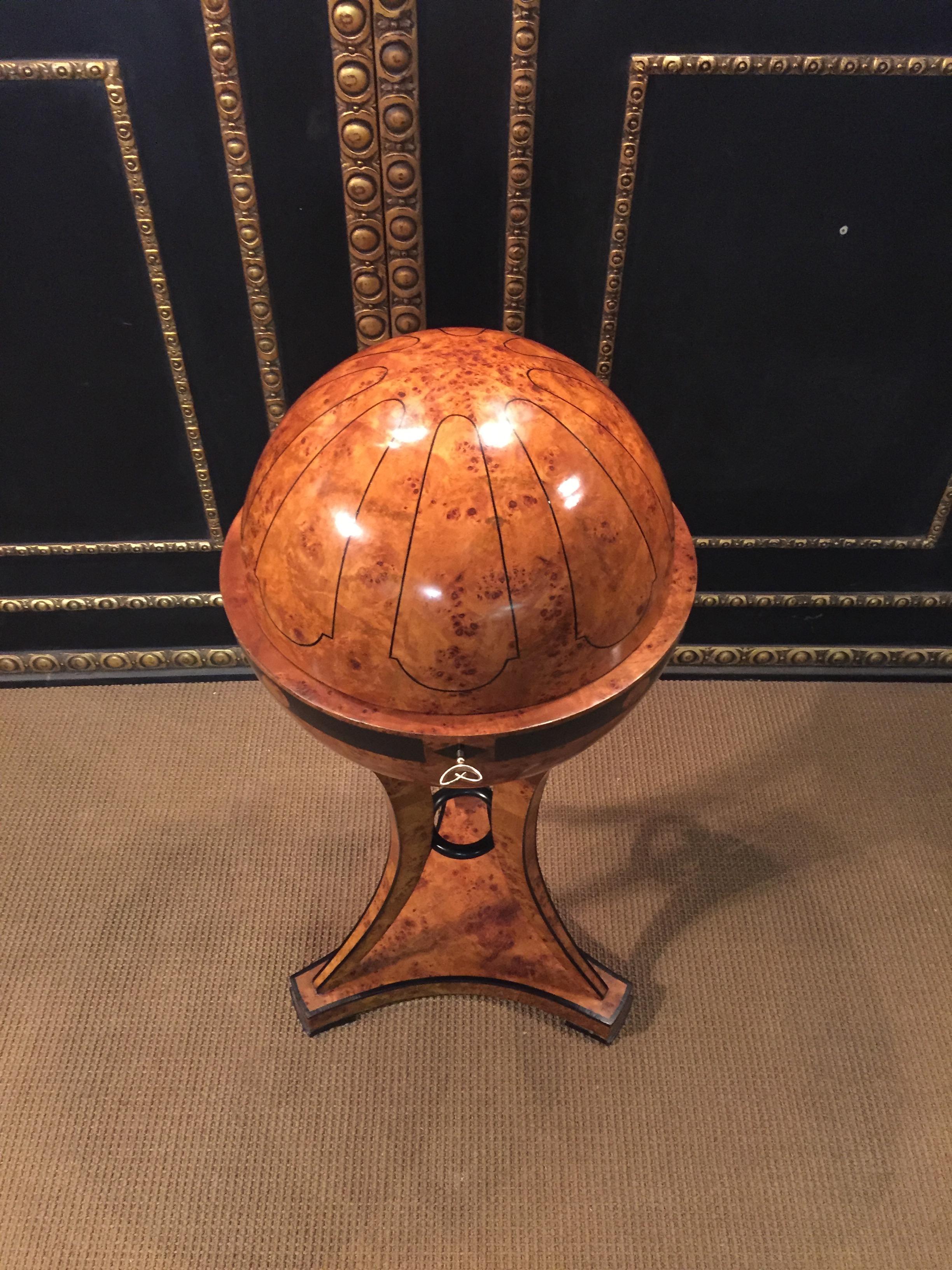 Veneer 20th Century Vienna Biedermeier Style Globe Sewing Table