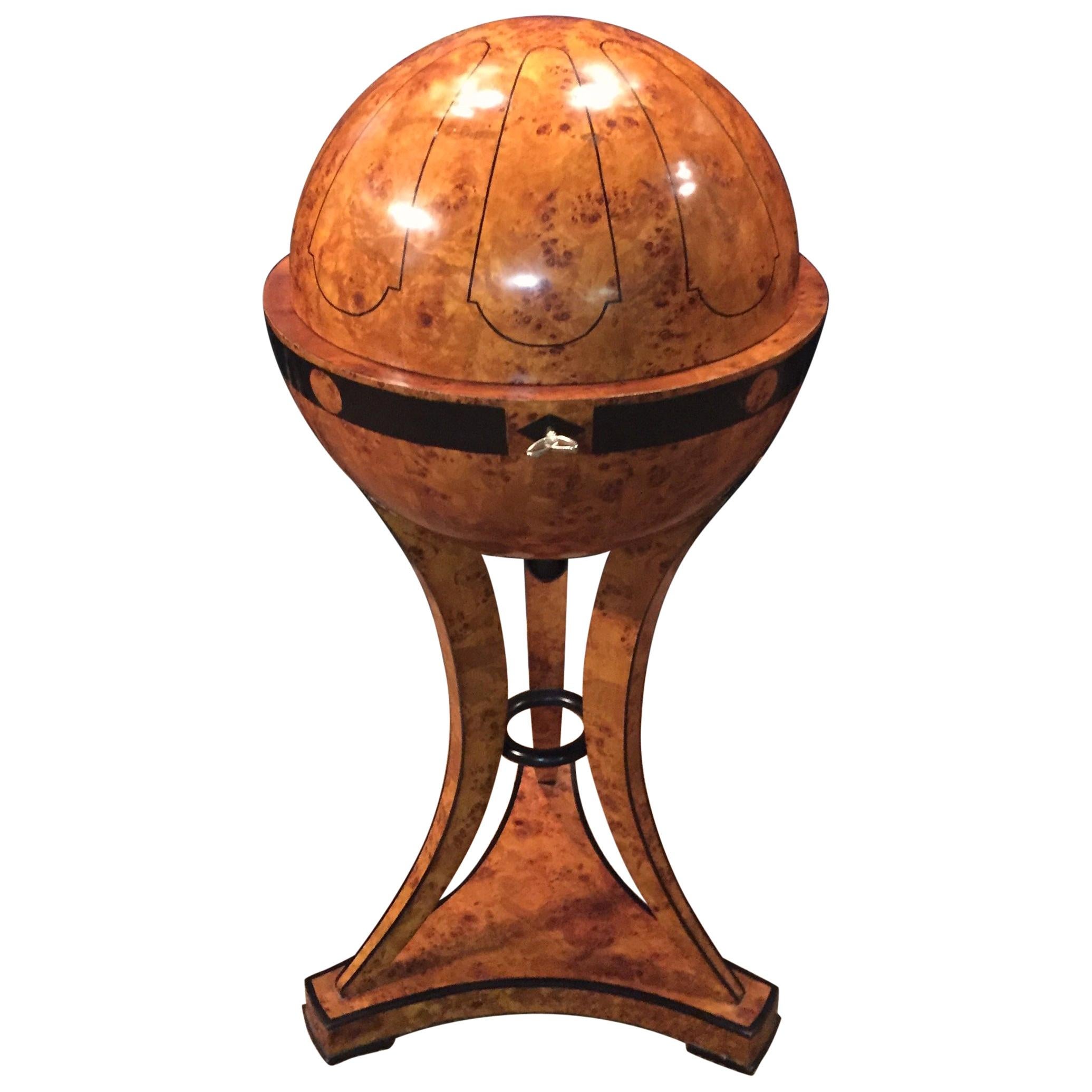 20th Century Vienna Biedermeier Style Globe Sewing Table