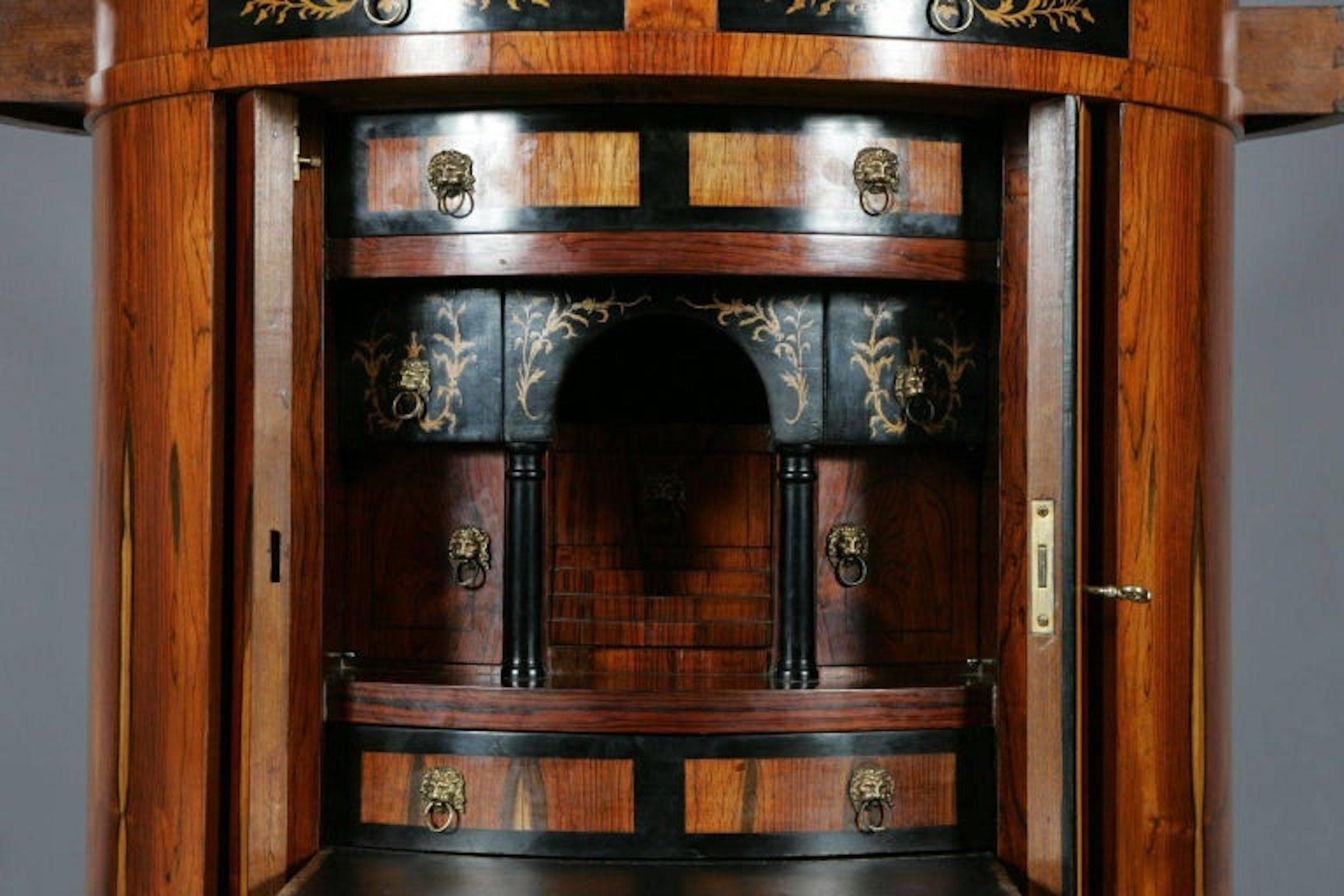20th Century Vienna Biedermeier Style Secretaire In Good Condition For Sale In Berlin, DE