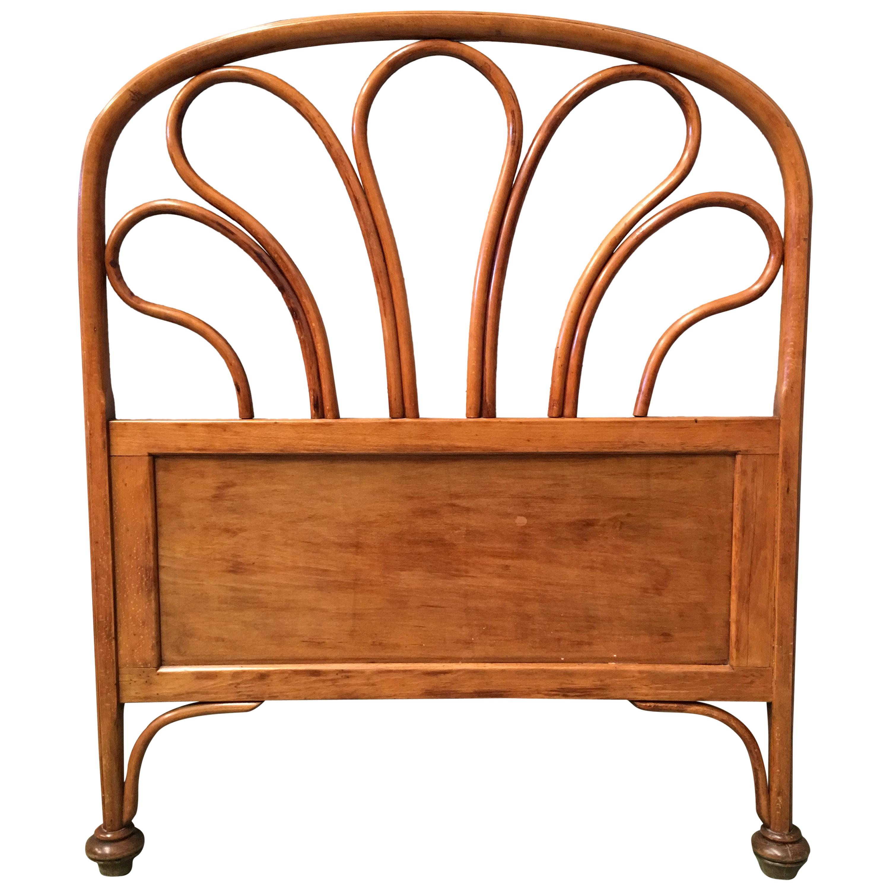 20th Century Vienna Secession Single Bentwood Headboard For Sale