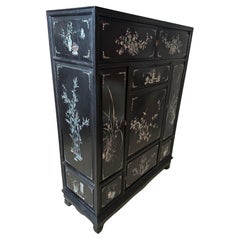 20th century Vietnamese Mother-of-pearl and Laquered Wood Cupboard, 1950s