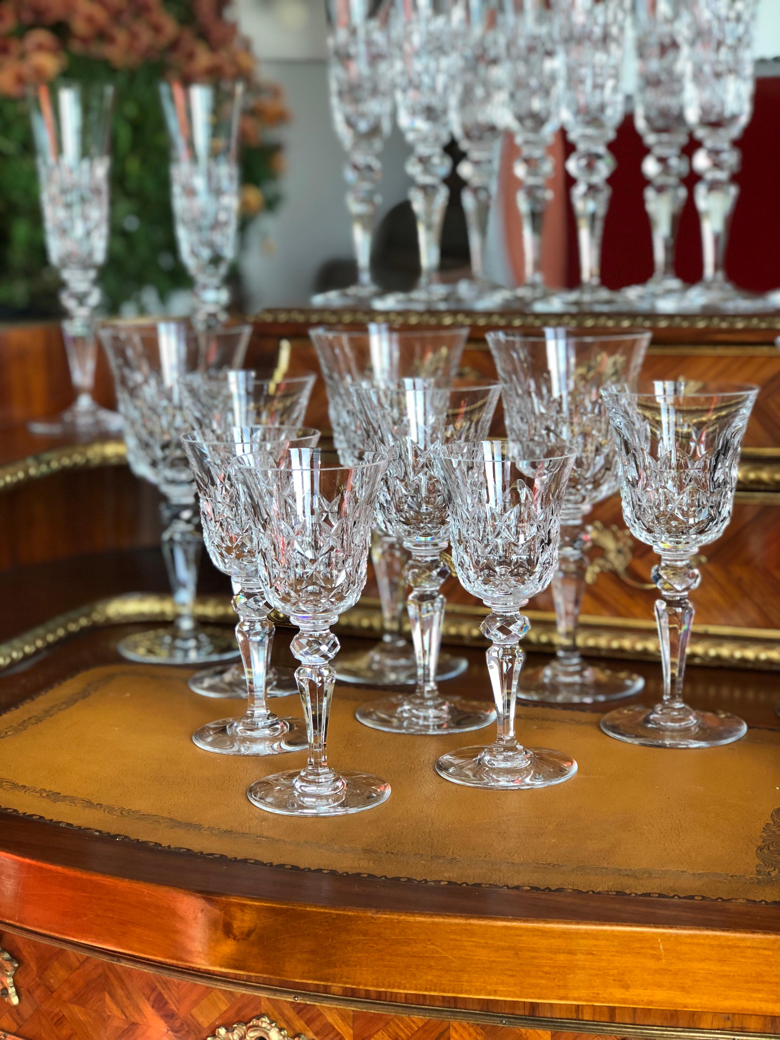 French 20th Century Vintage 36 Pieces Crystal Table Service by Baccarat