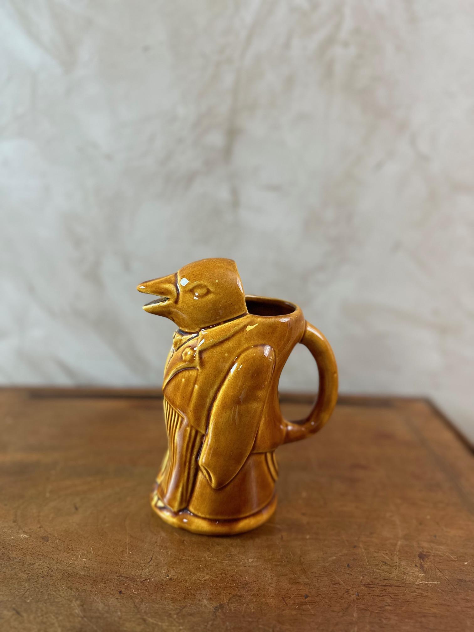 20ème siècle Vintage Argentina Ceramic Crow Pitcher, 1950s Bon état - En vente à LEGNY, FR