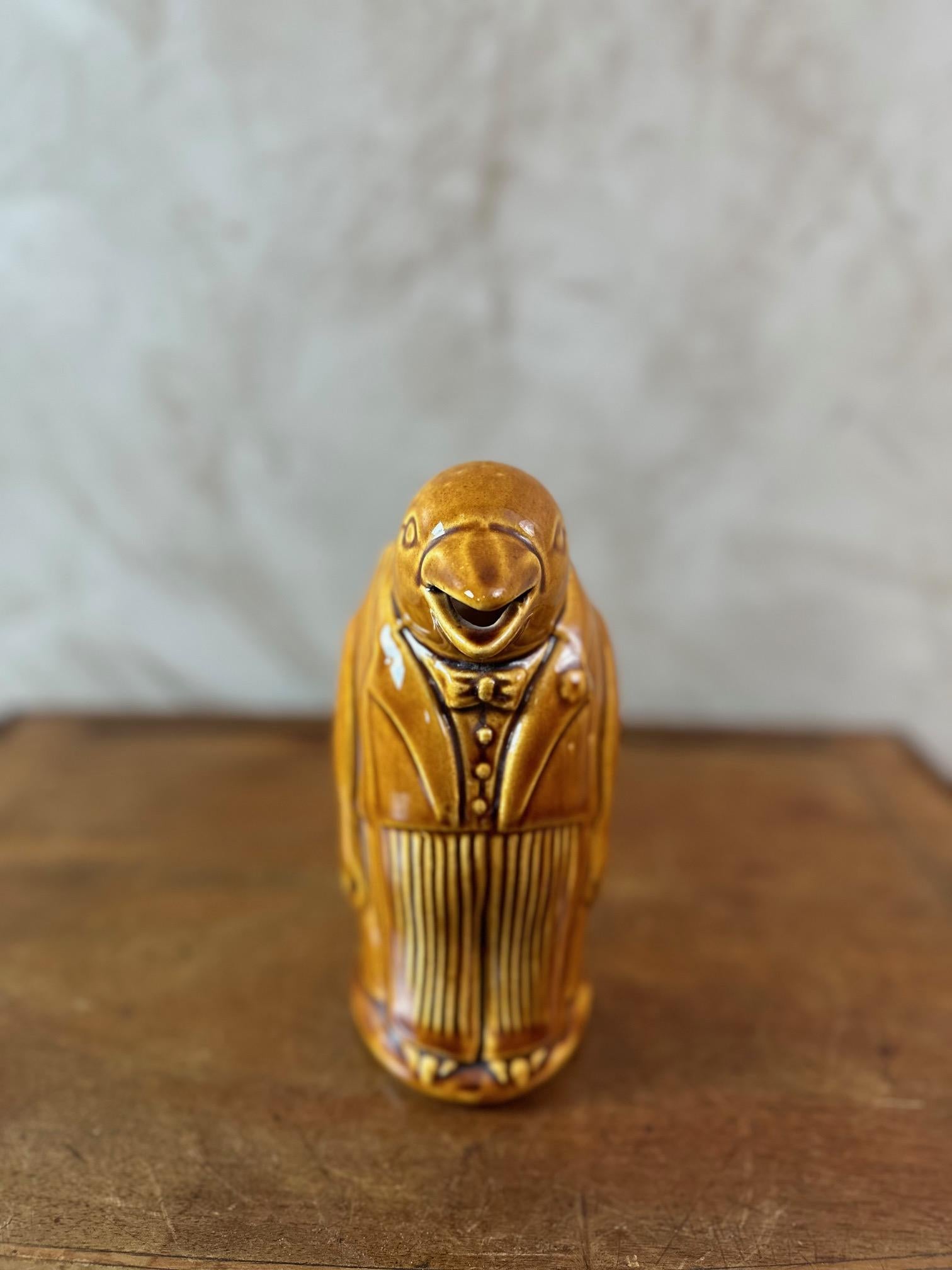 20ème siècle Vintage Argentina Ceramic Crow Pitcher, 1950s en vente 2