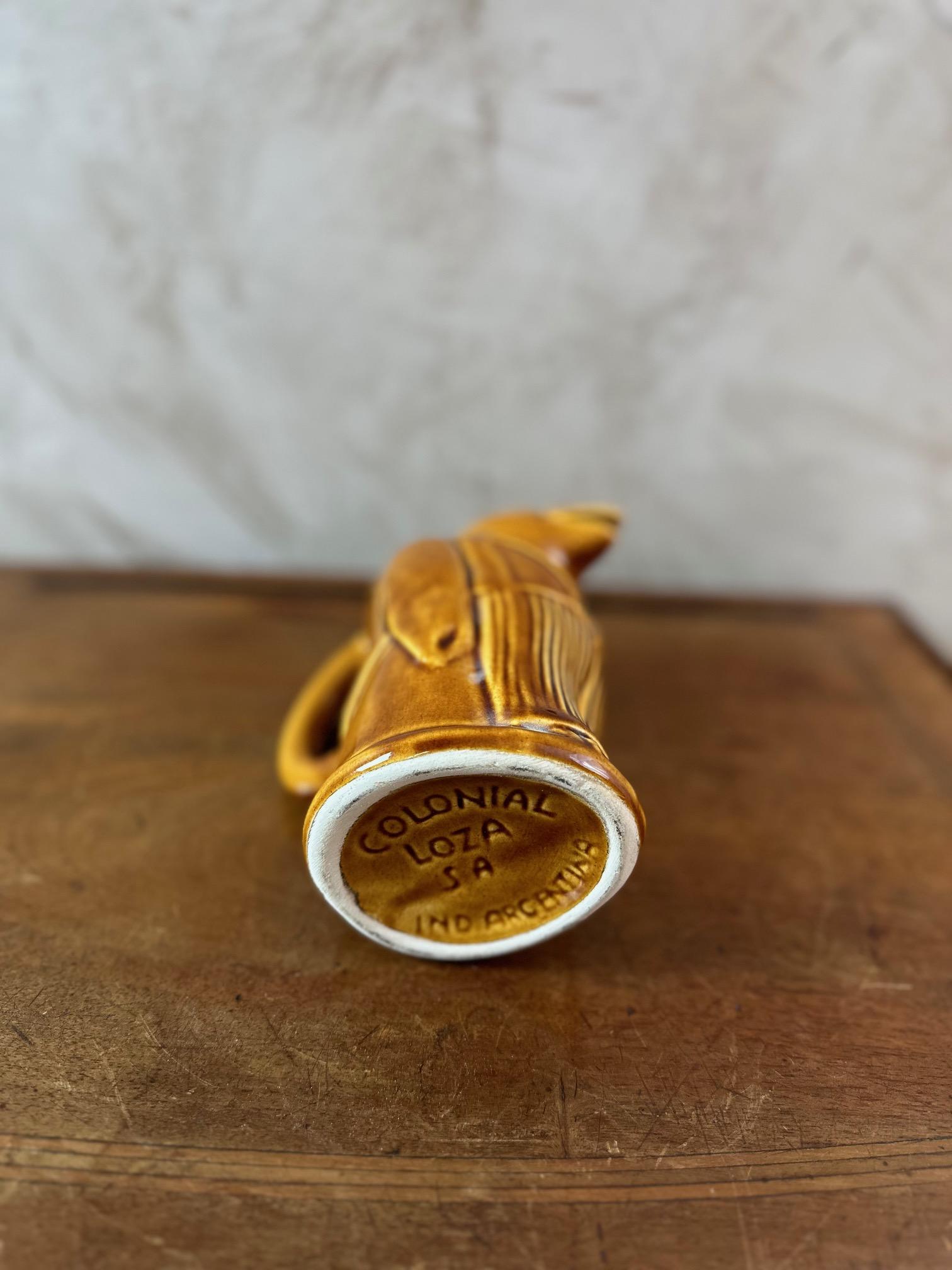 20ème siècle Vintage Argentina Ceramic Crow Pitcher, 1950s en vente 4