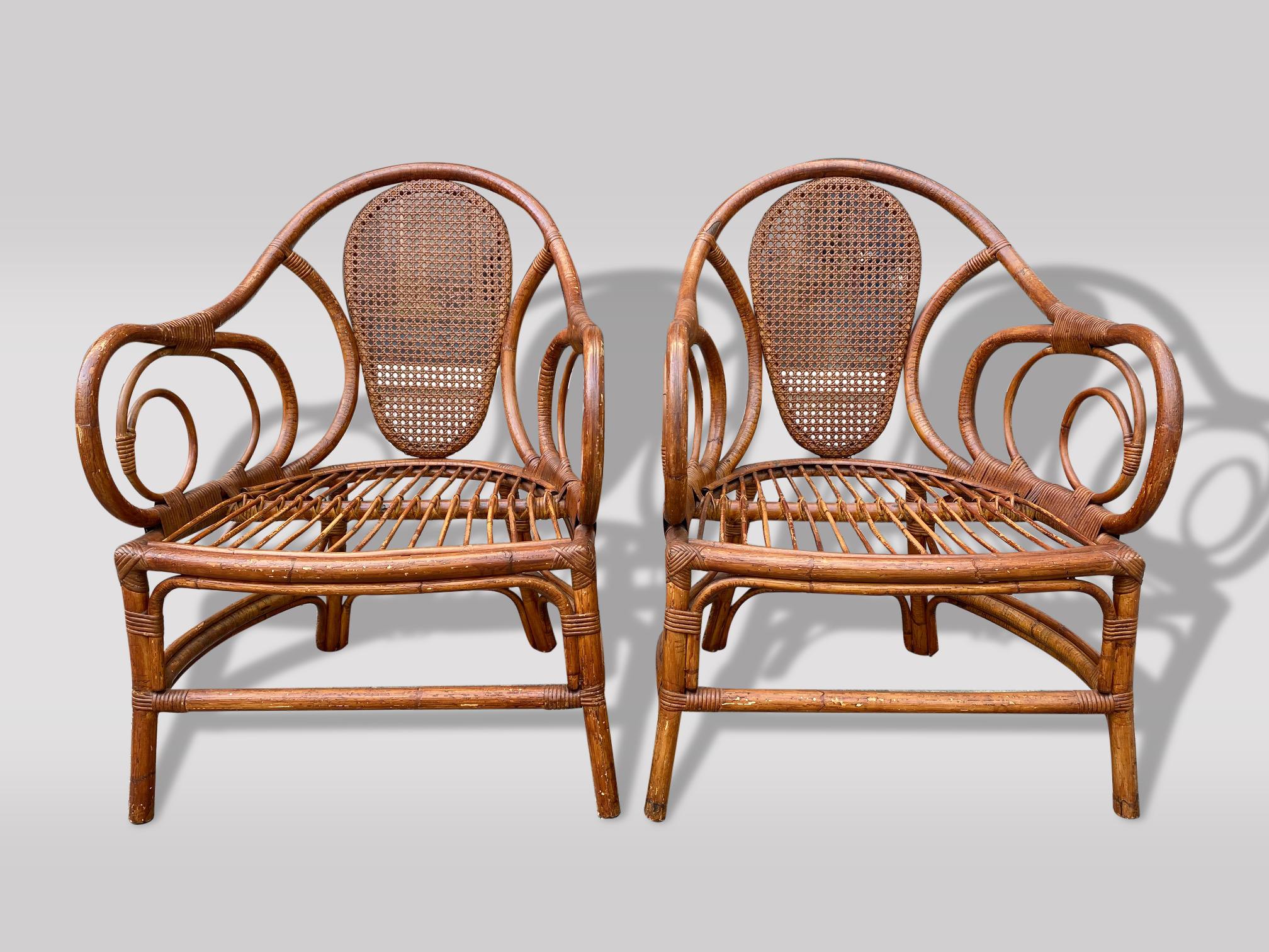 20th Century Vintage Bamboo Bentwood Garden Set in the Manner of Thonet In Good Condition In Petworth,West Sussex, GB