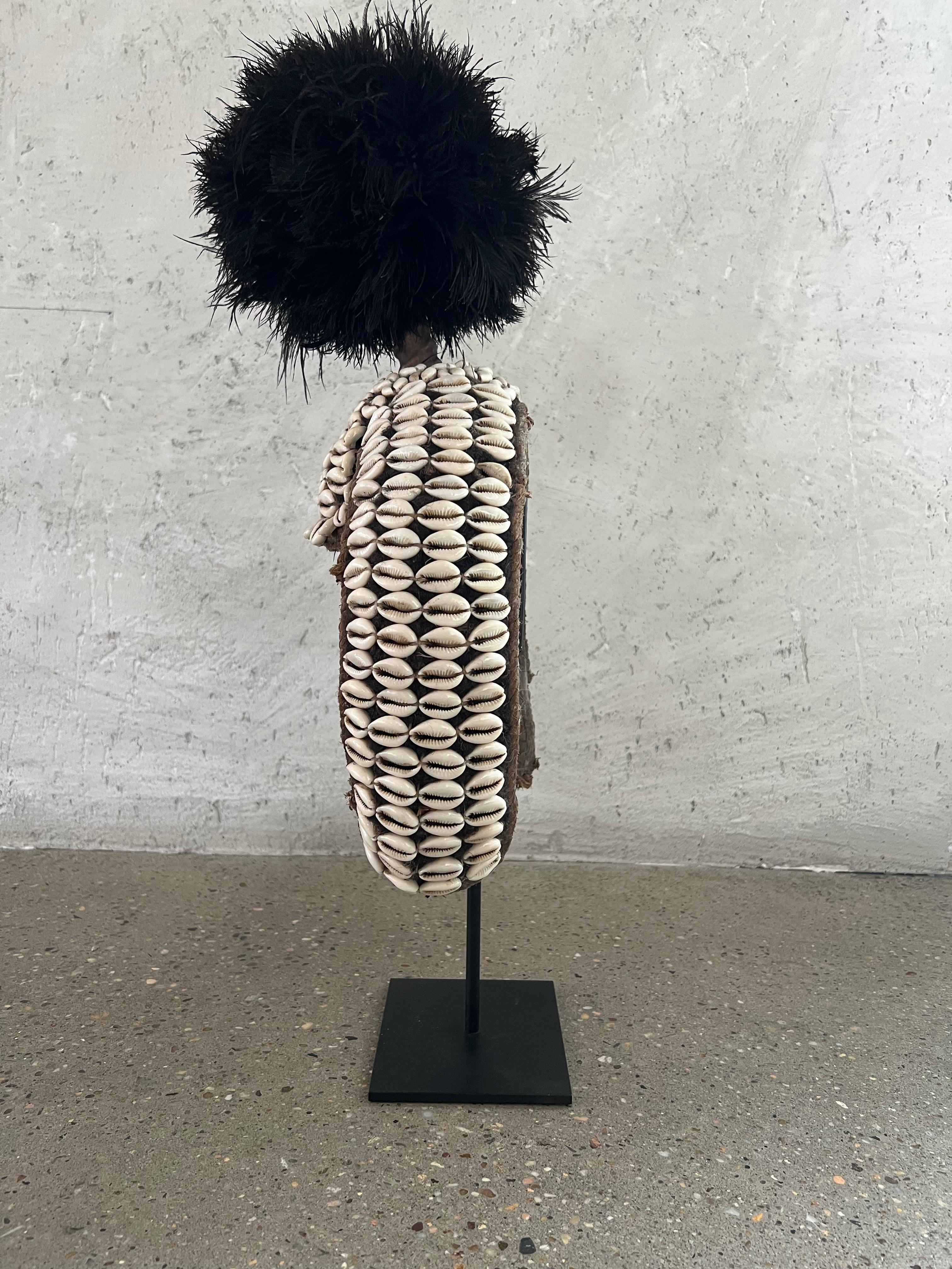 20th Century Vintage Bamileke Headdress Mounted on Stand For Sale 1