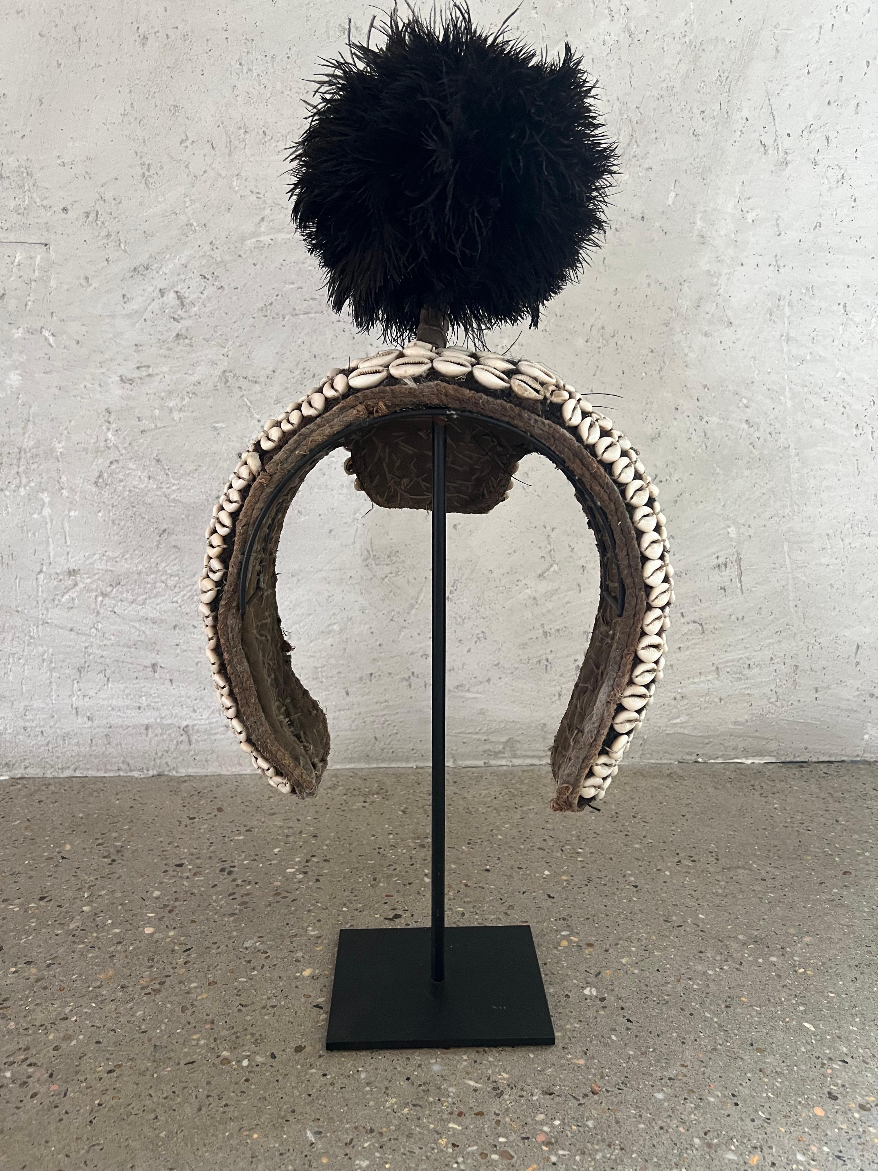 20th Century Vintage Bamileke Headdress Mounted on Stand For Sale 3