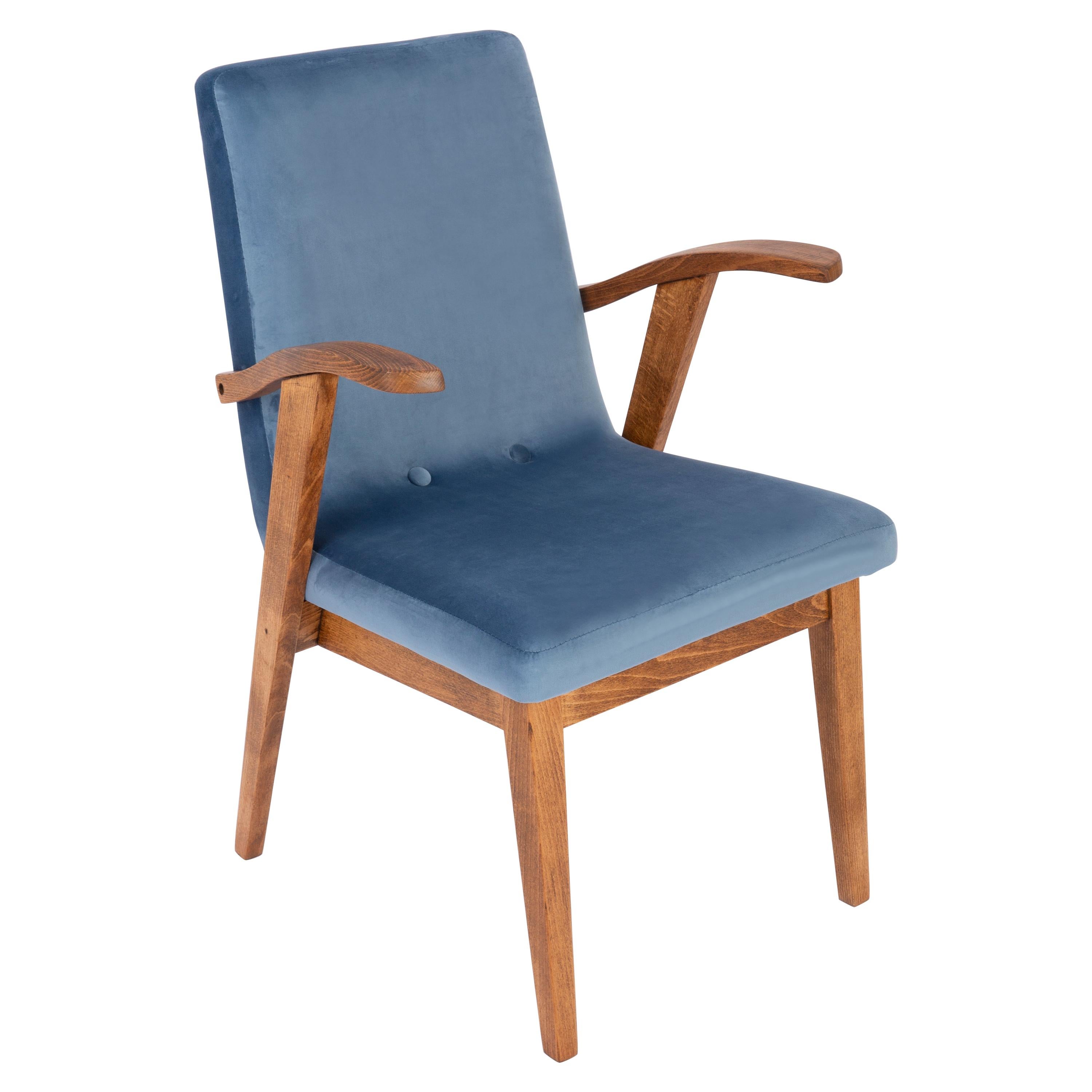 20th Century Vintage Blue Armchair by Mieczyslaw Puchala, 1960s