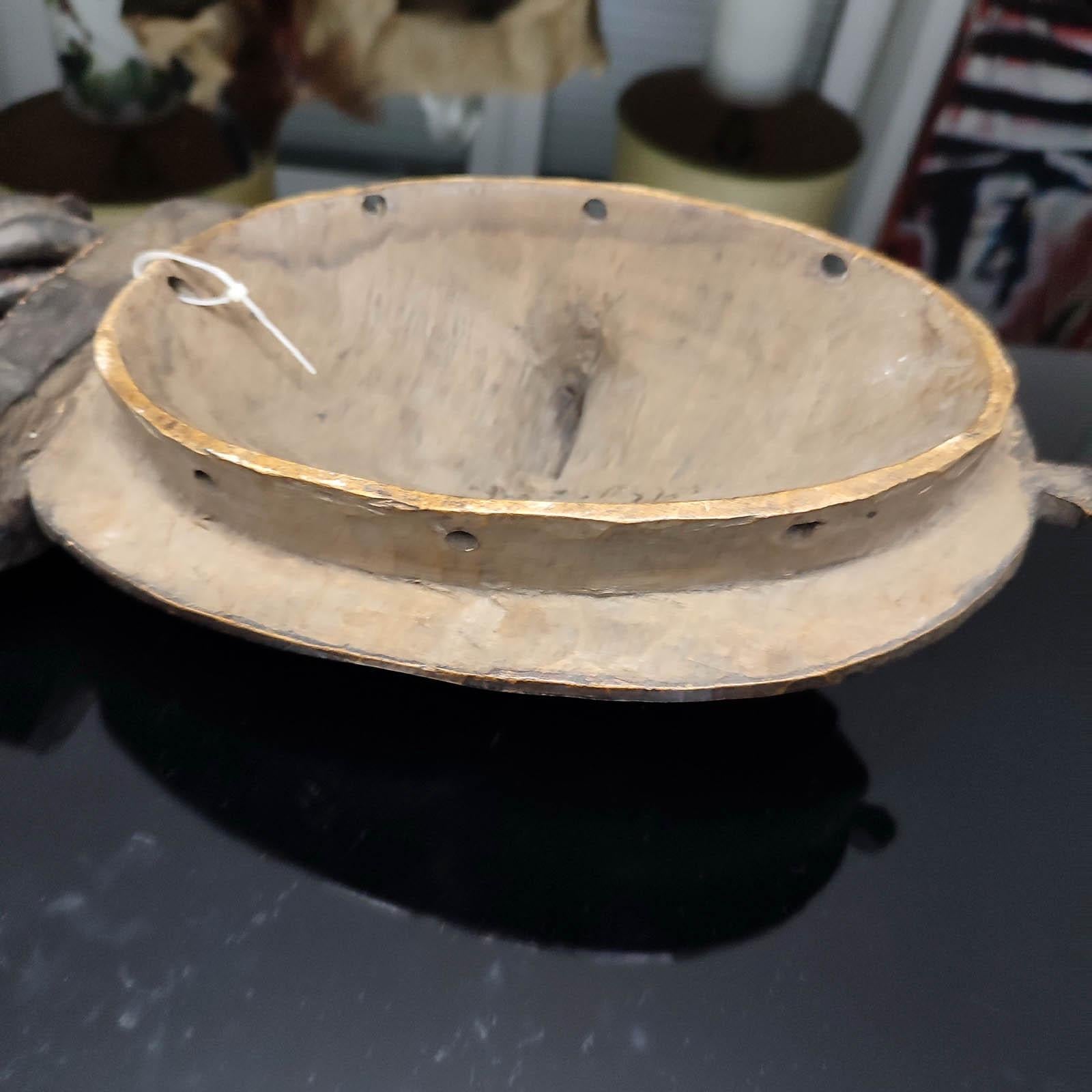 Masque vintage en bois sculpté du 20ème siècle, artisanat africain 4