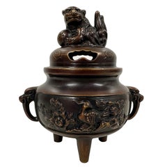 20th Century Vintage Chinese Bronze Incense Burner
