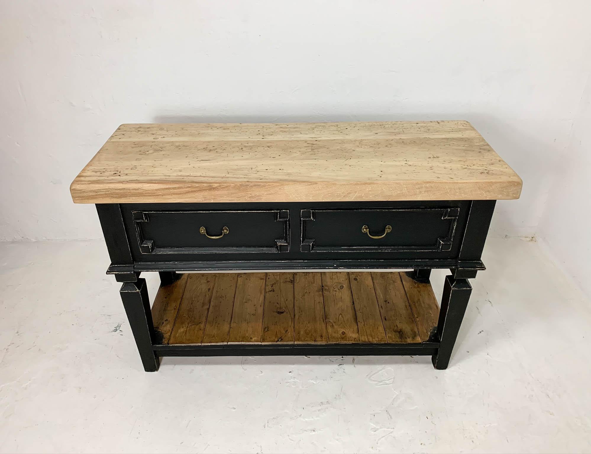 butcher block kitchen work table