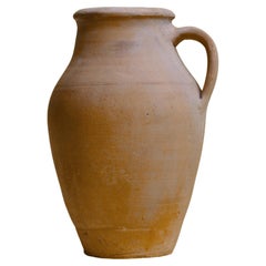 20th Century Vintage Clay Pitcher, Handcrafted Mediterranean Vase