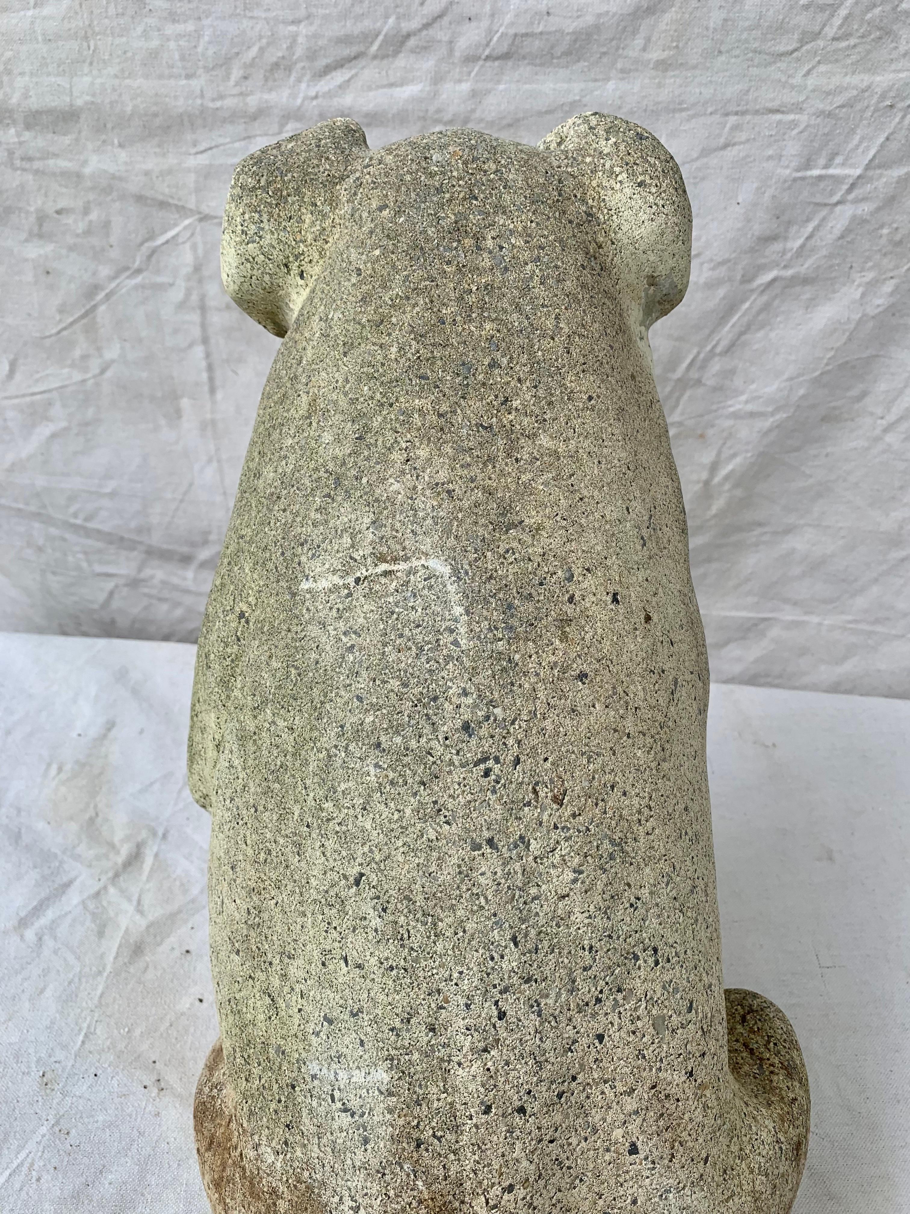 20th Century Vintage Concrete Garden Pig Statue 5