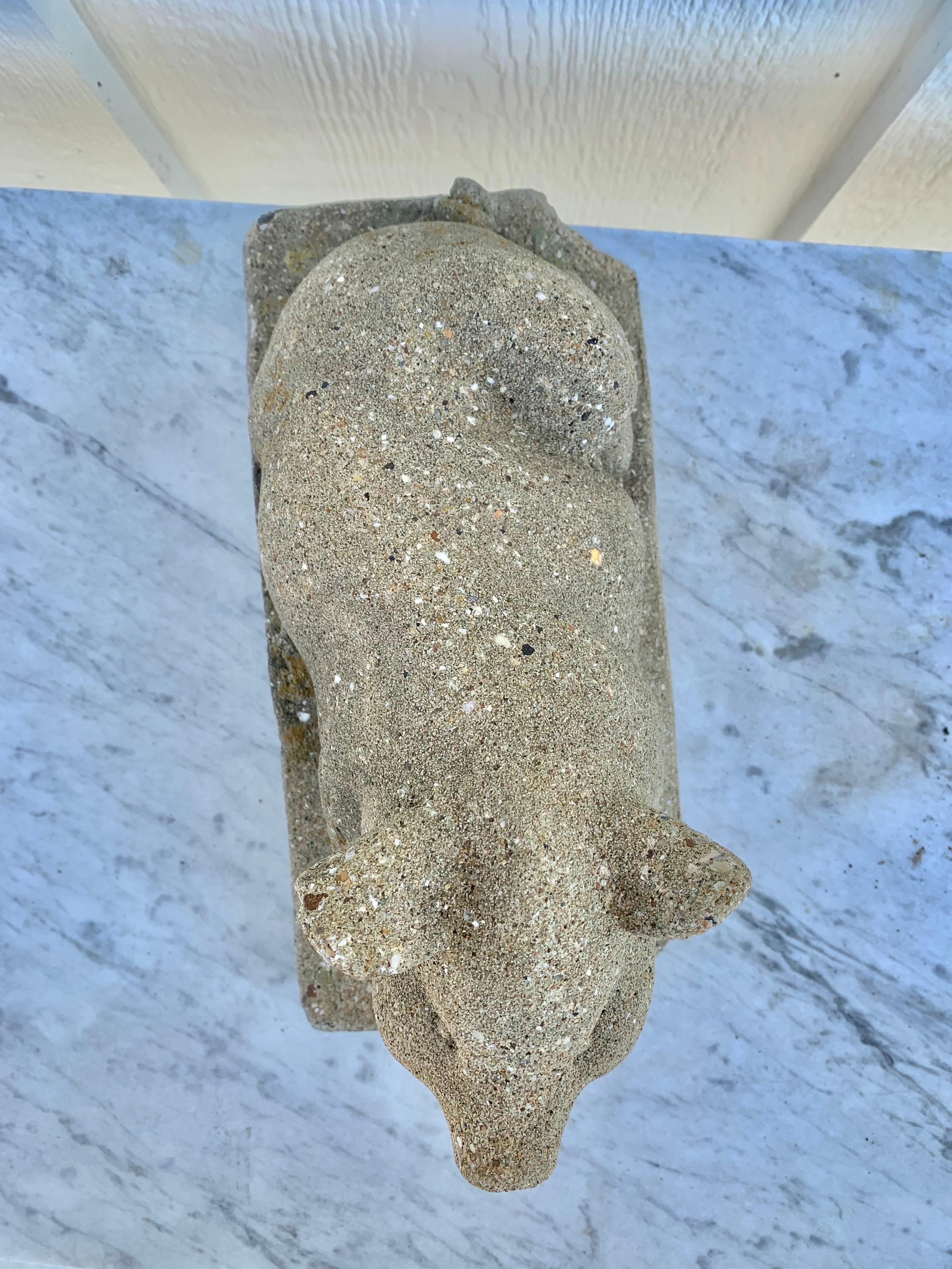20th Century Vintage Concrete Garden Pig Statue 7