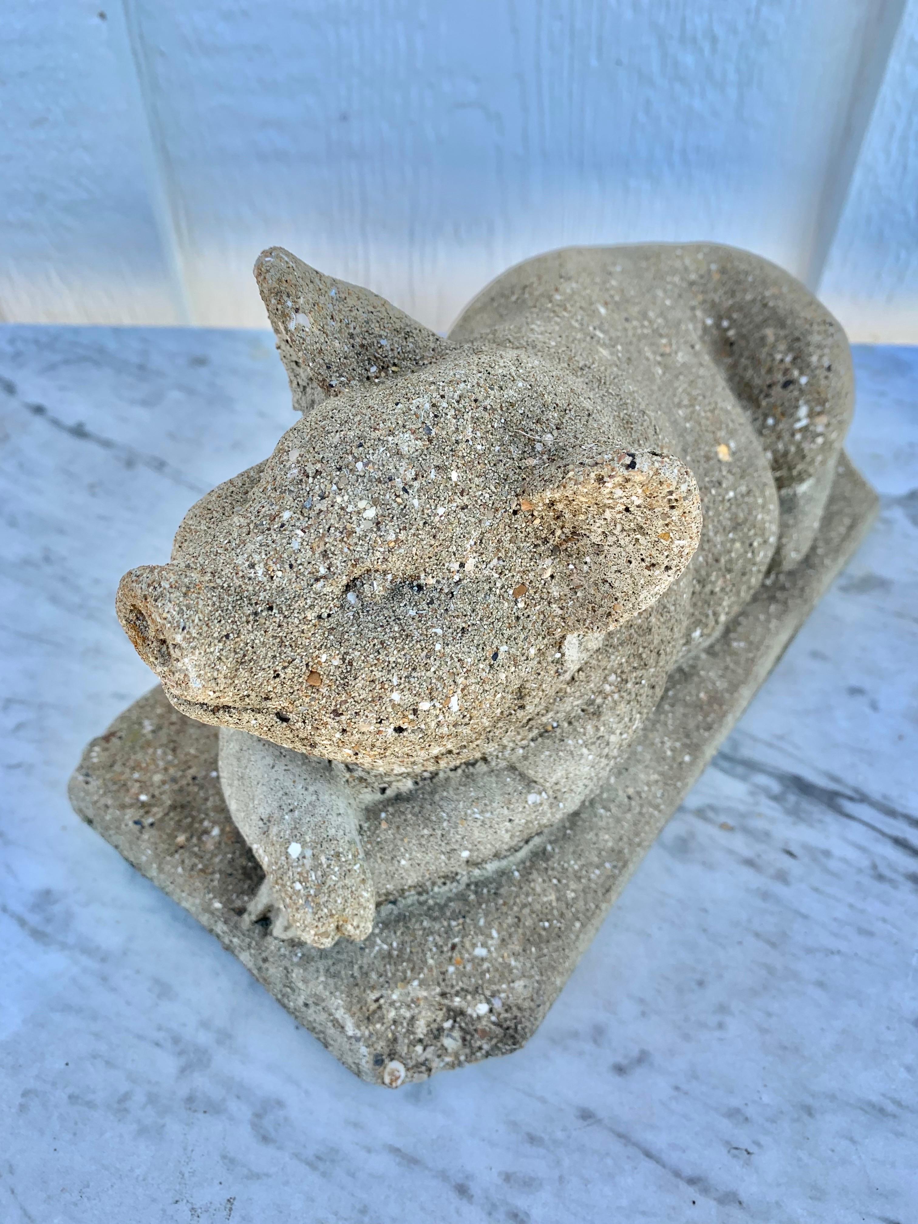 20th Century Vintage Concrete Garden Pig Statue 2