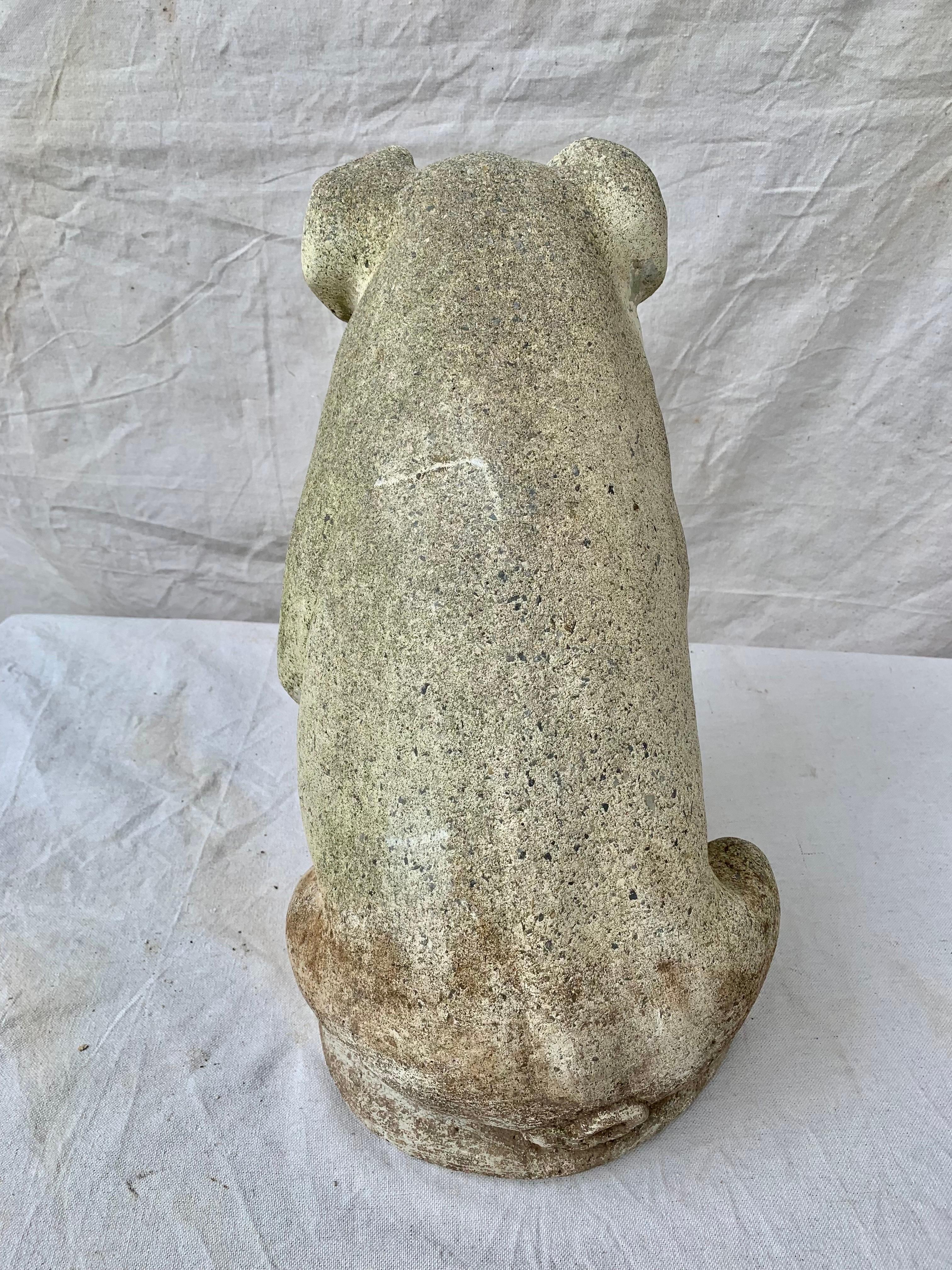 20th Century Vintage Concrete Garden Pig Statue 4