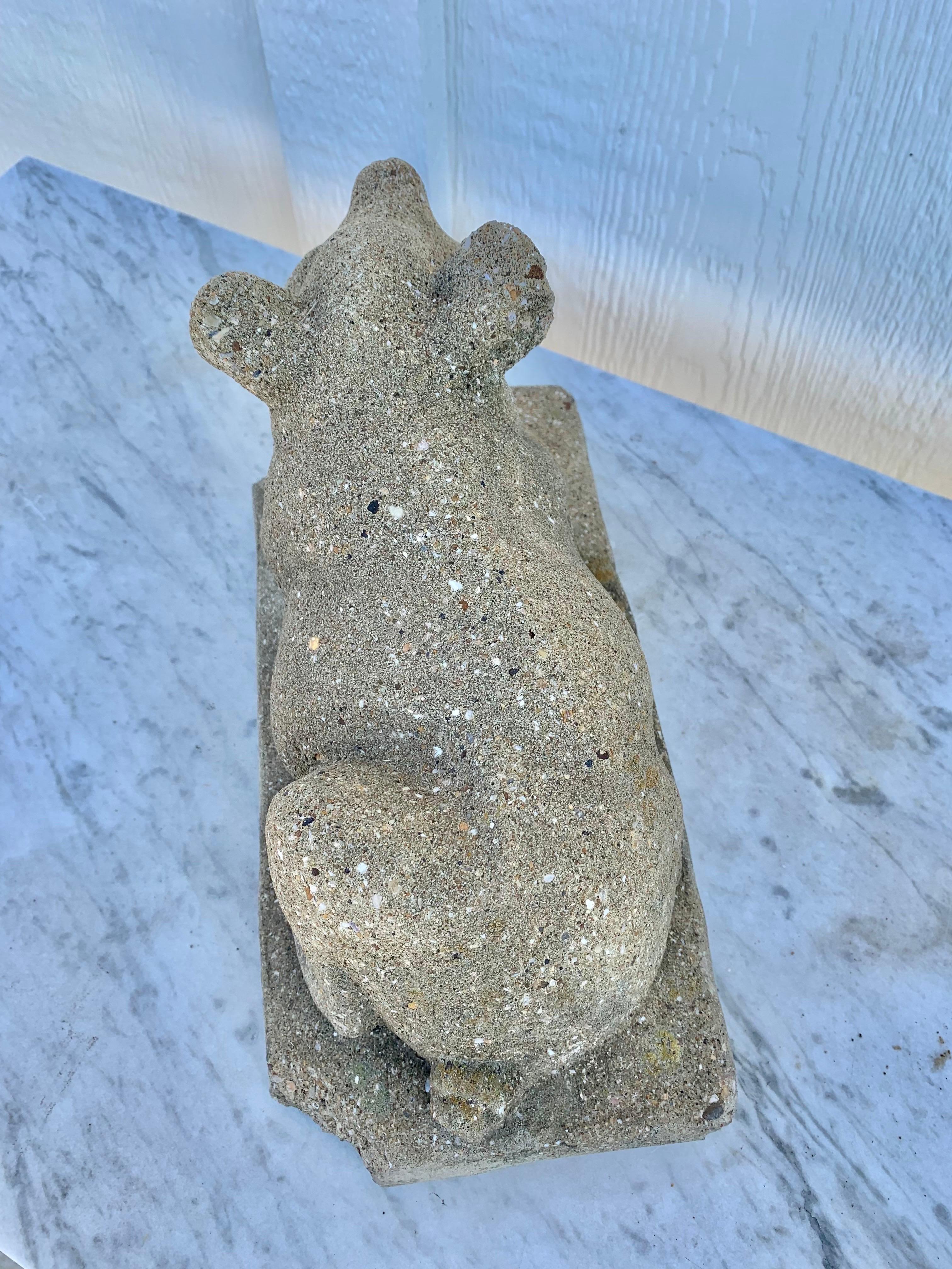 20th Century Vintage Concrete Garden Pig Statue 4