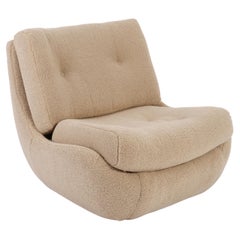 20ème siècle Vintage Creme Boucle Atlantis Big Armchair, 1960s