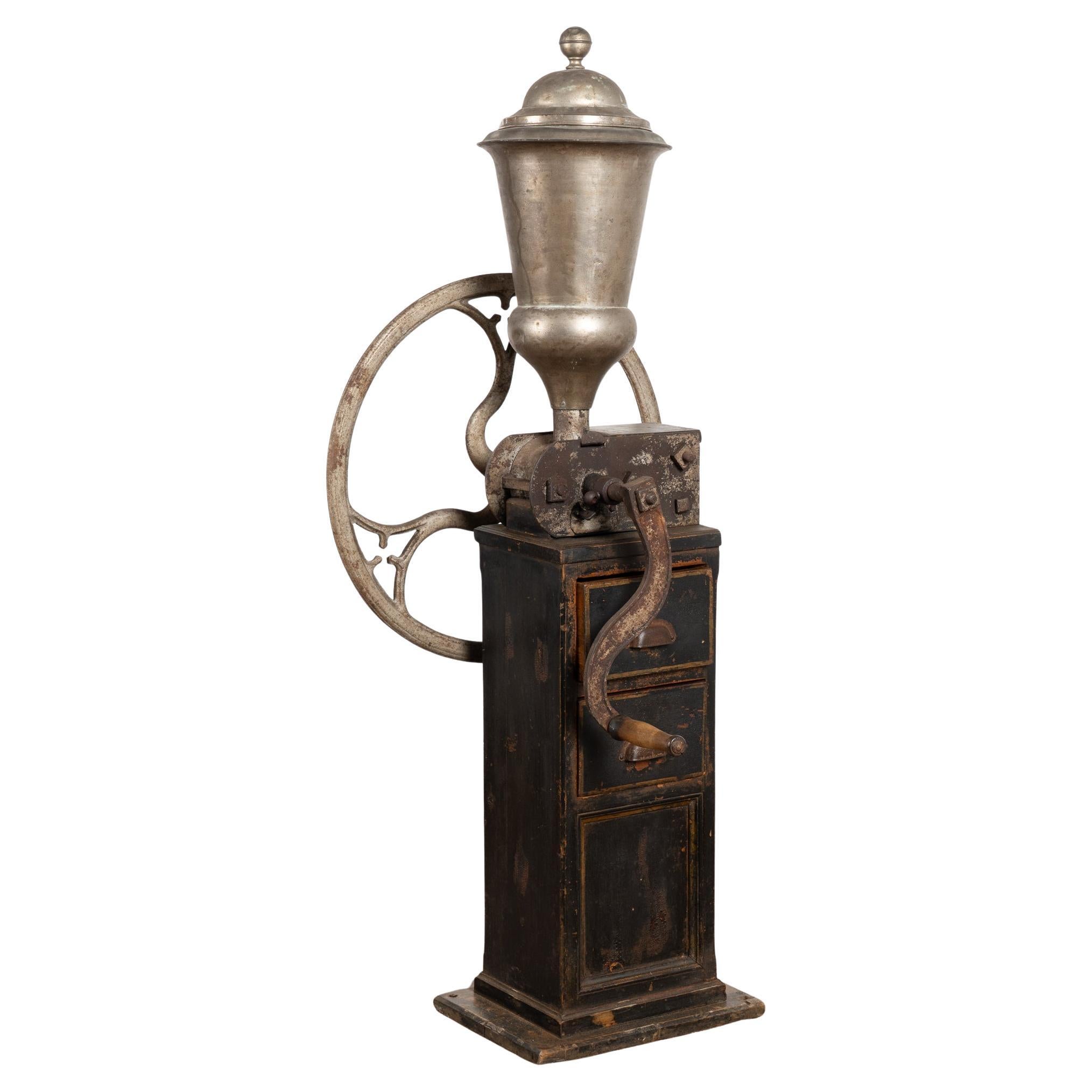 20th Century Vintage Danish Tall Standing Coffee Grinder For Sale