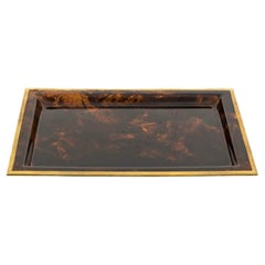 20th Century Vintage Dior Faux Tortoiseshell Lucite Serving Tray