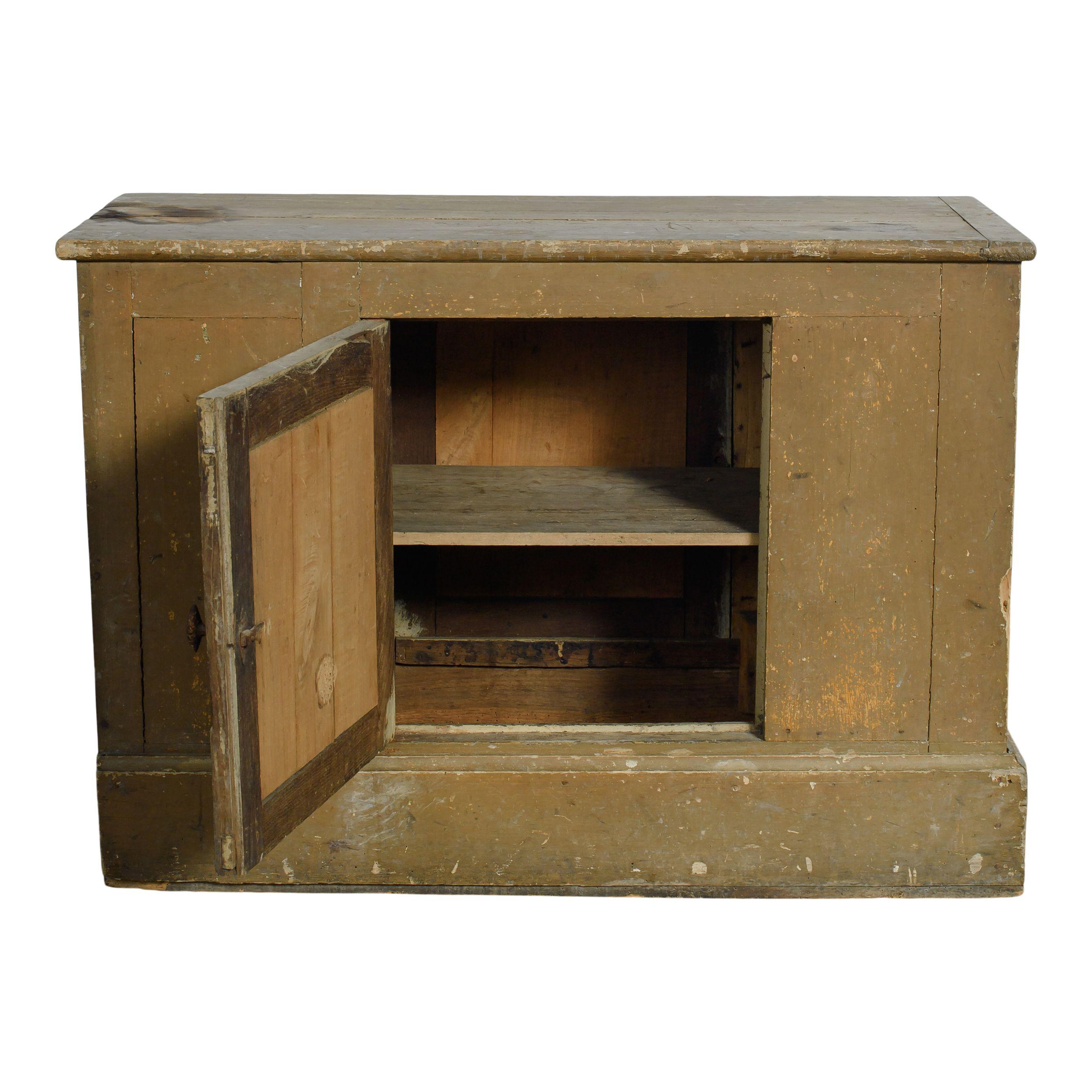 20th Century Vintage French Petit Wood Cabinet For Sale 1