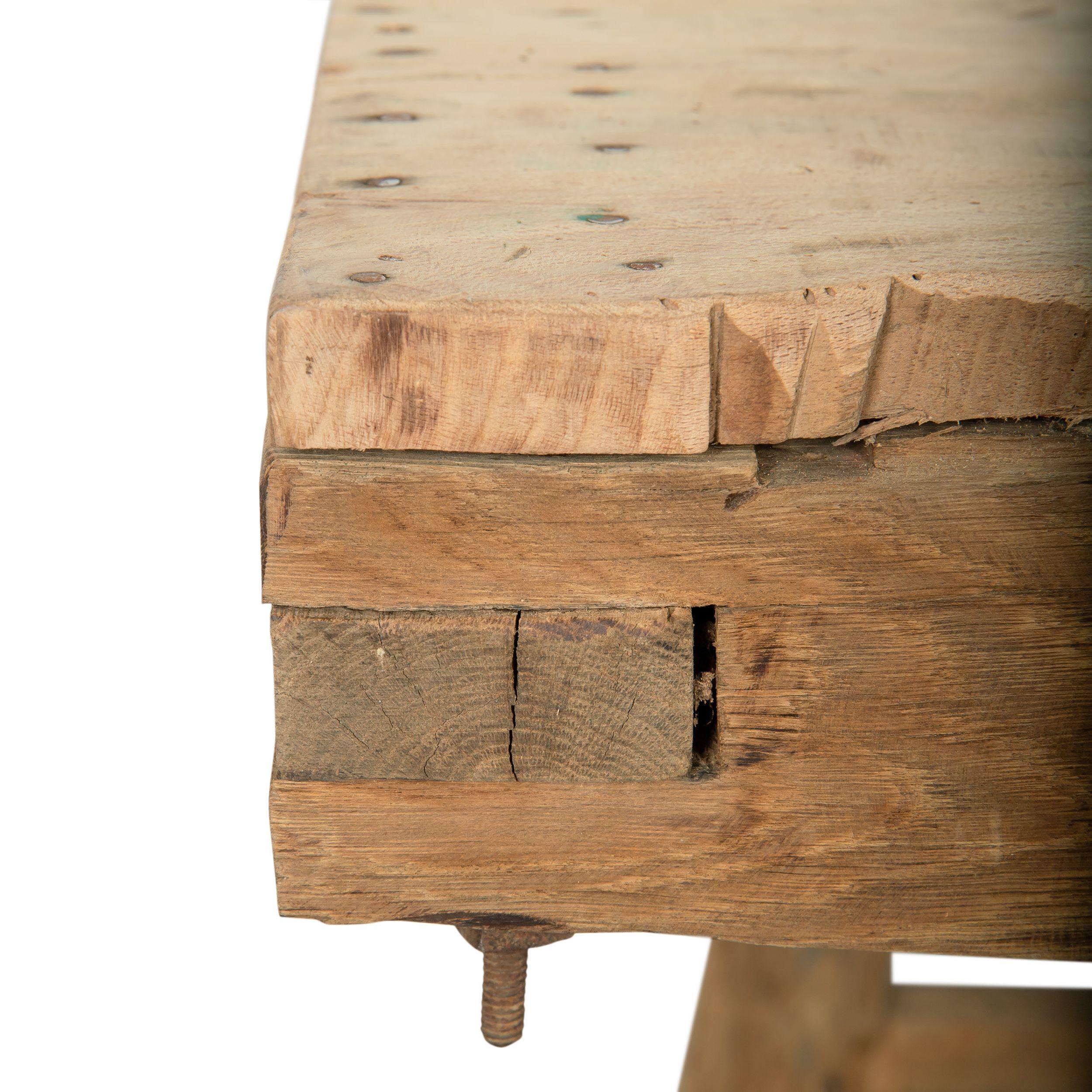 Table en bois brut français du 20e siècle Bon état - En vente à Fullerton, CA