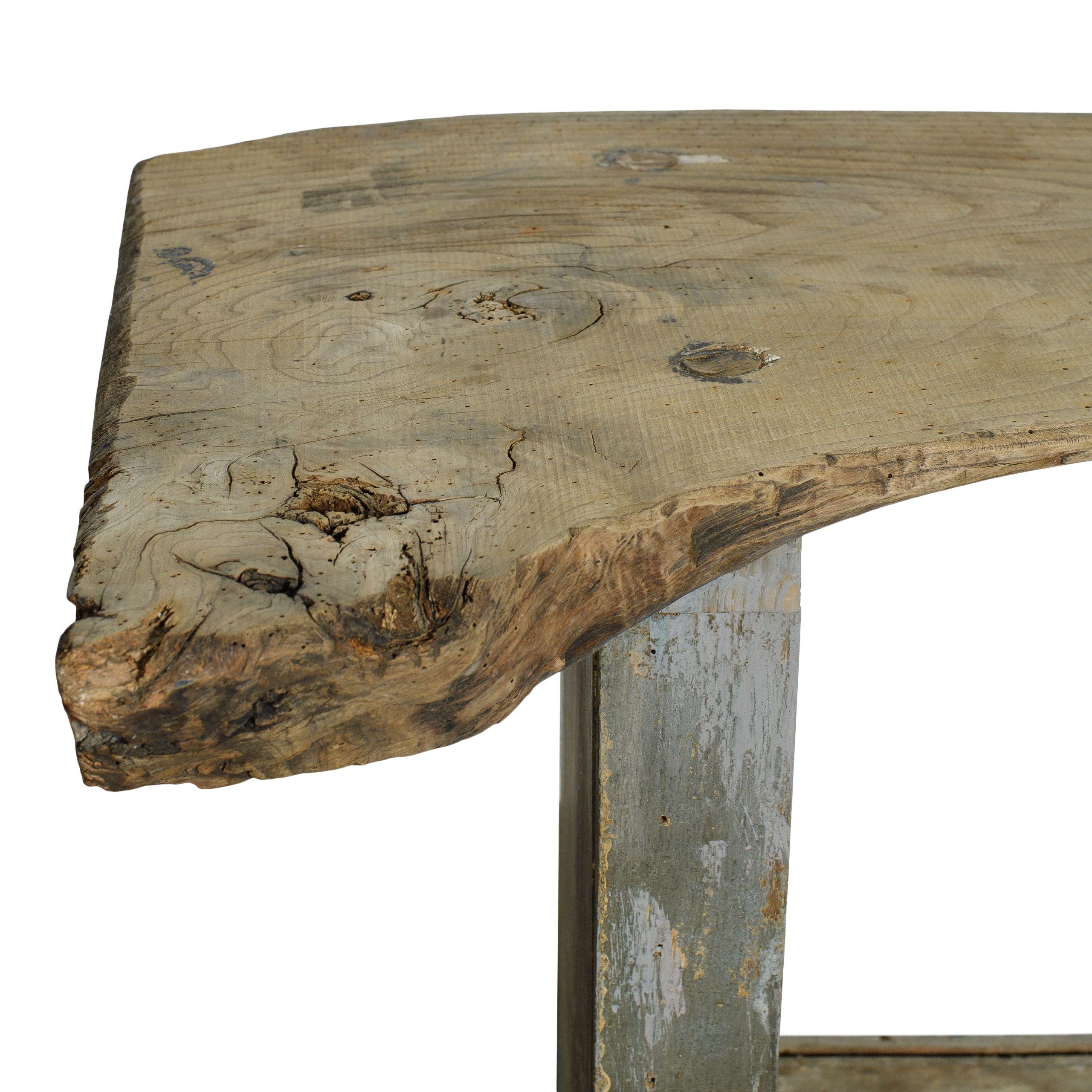 20th Century Vintage French Wood Console Table For Sale 1