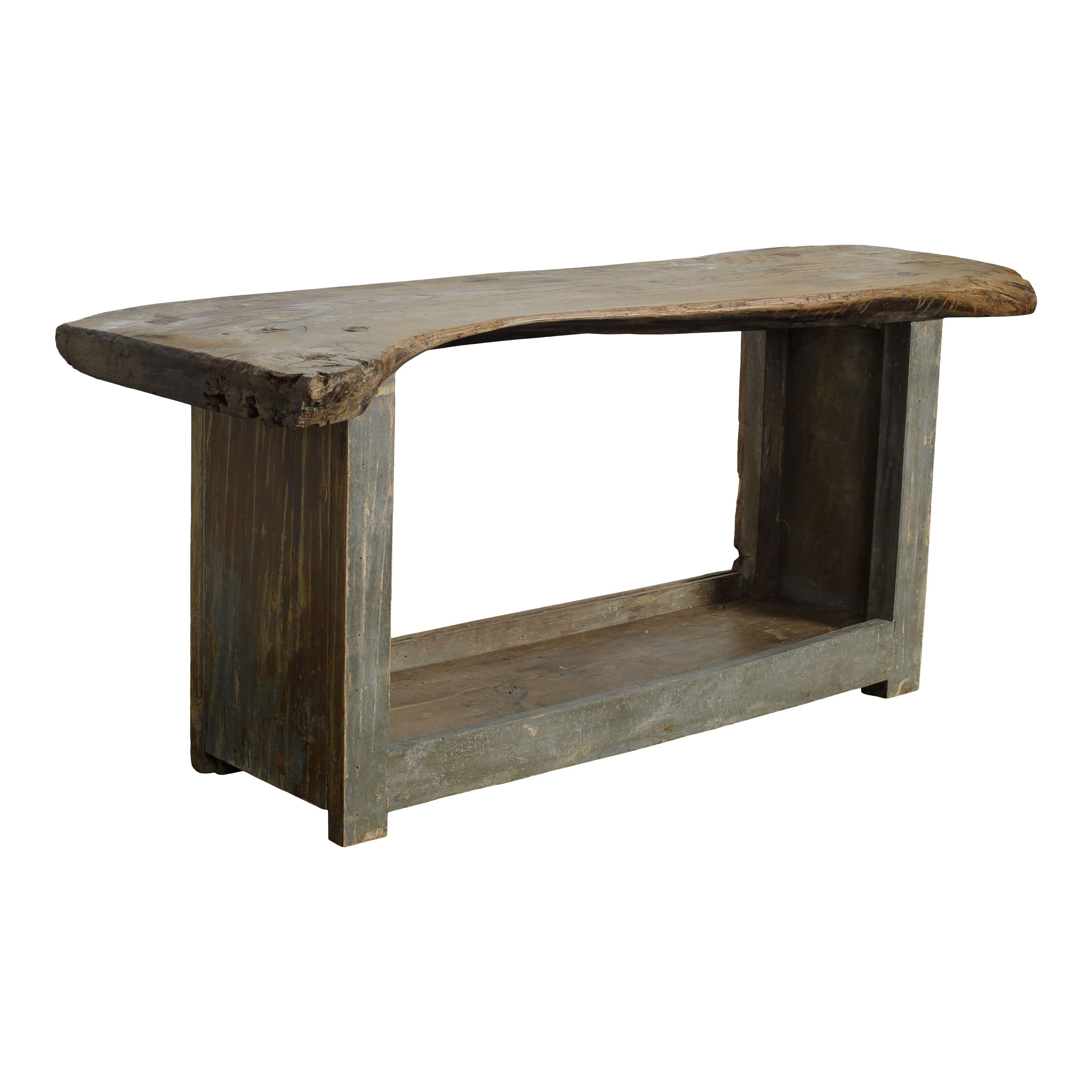 20th Century Vintage French Wood Console Table For Sale 3