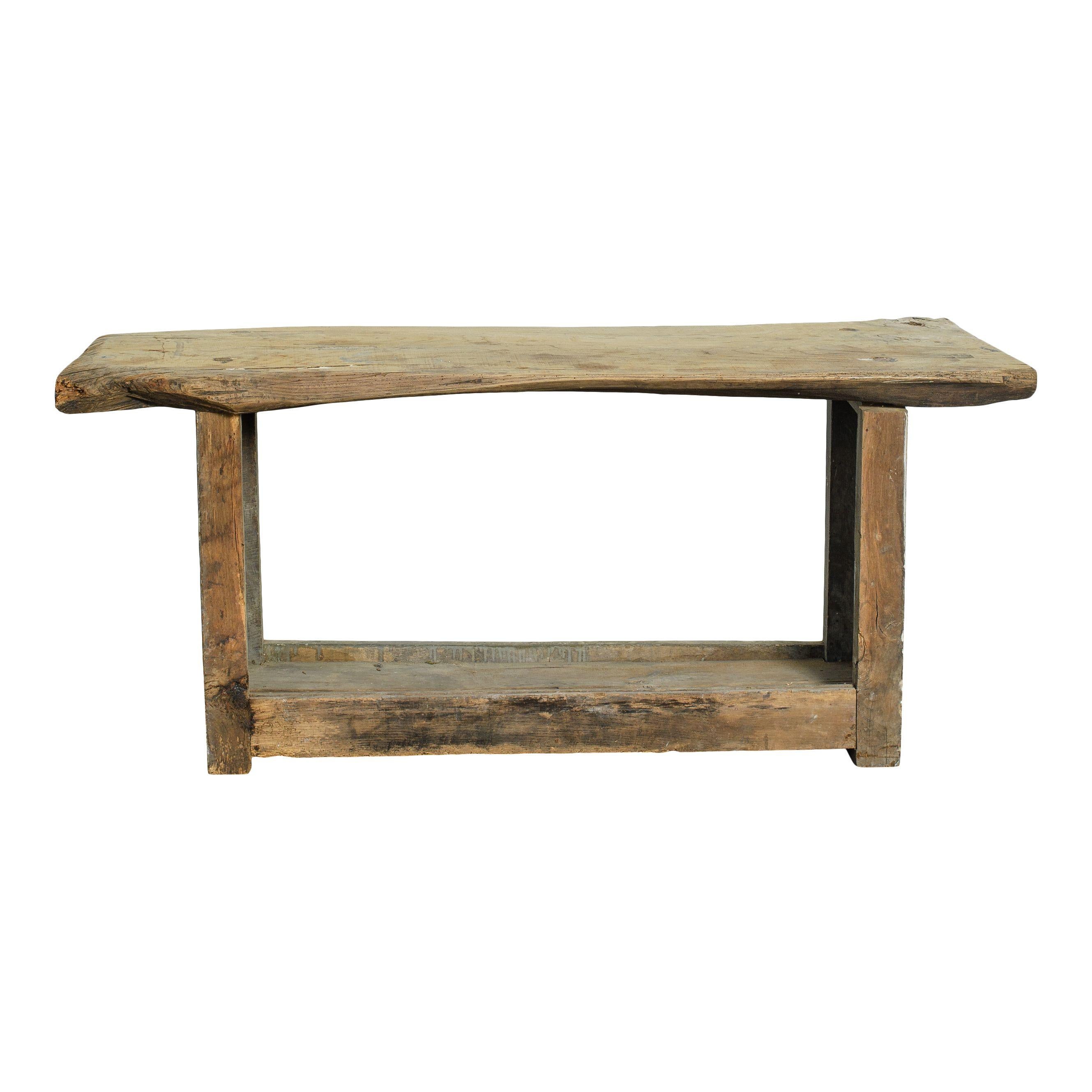 20th Century Vintage French Wood Console Table For Sale 3