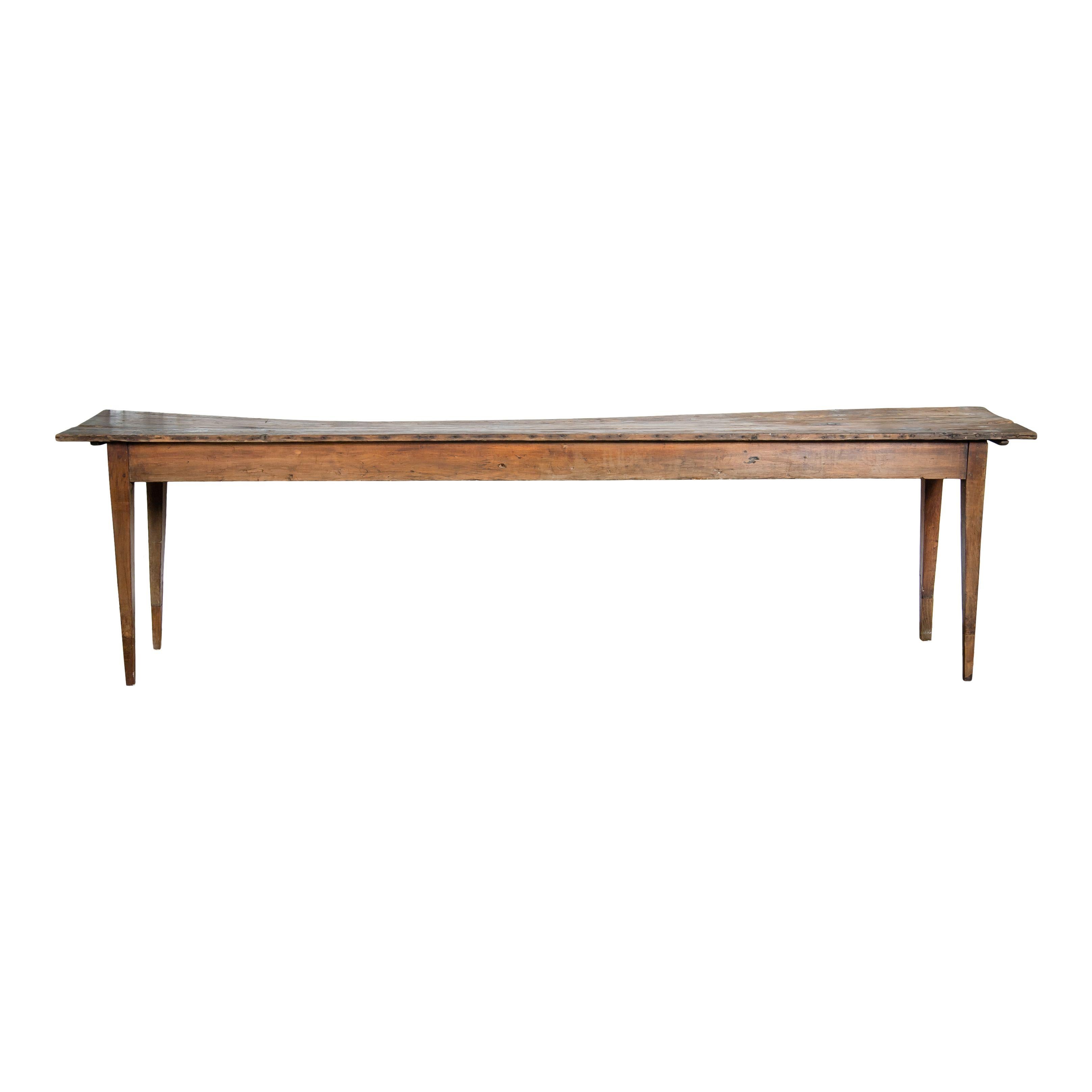 20th Century Vintage French Wood Table In Good Condition For Sale In Fullerton, CA