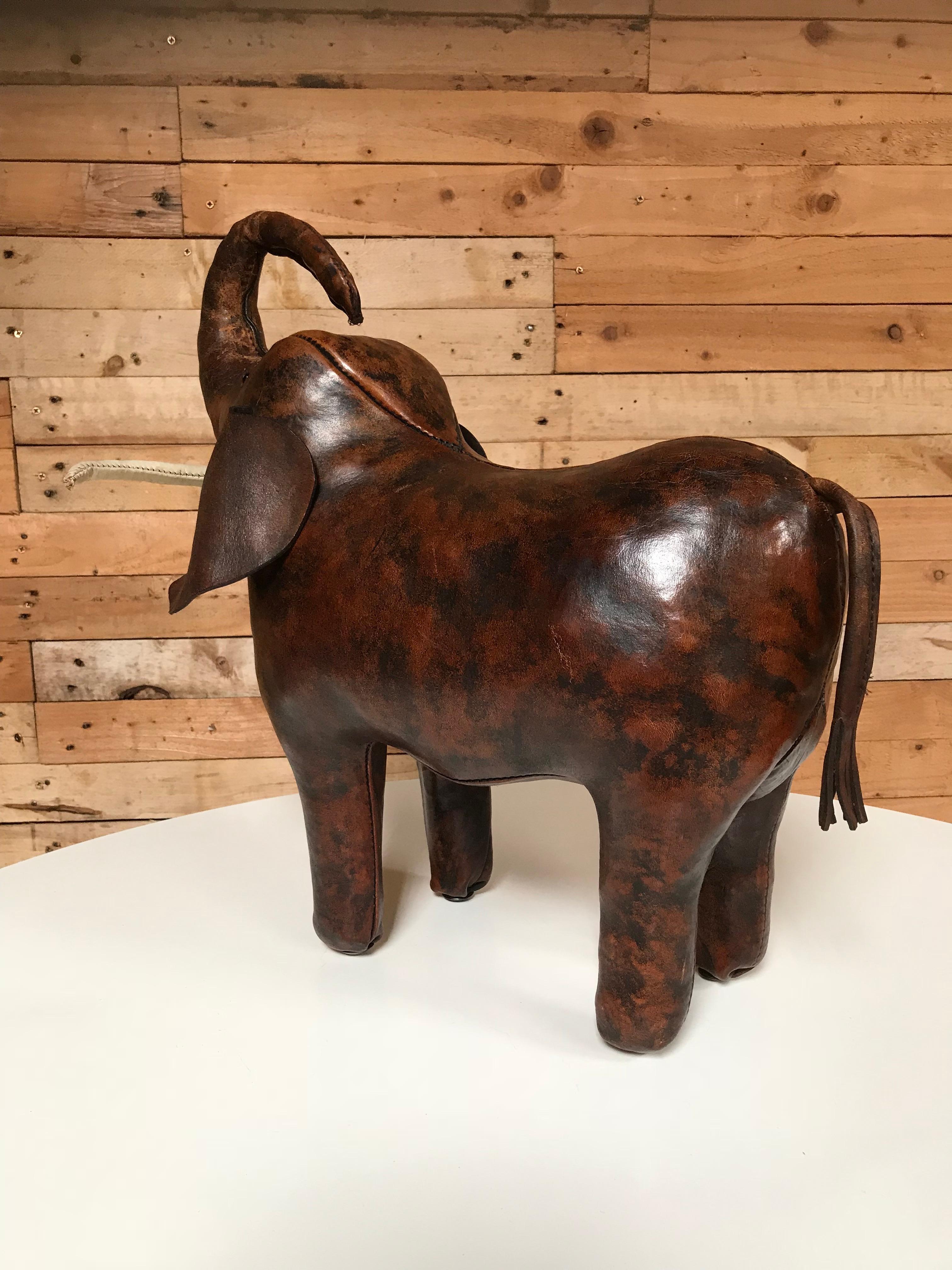 European 20th Century Vintage Full Leather Elephant