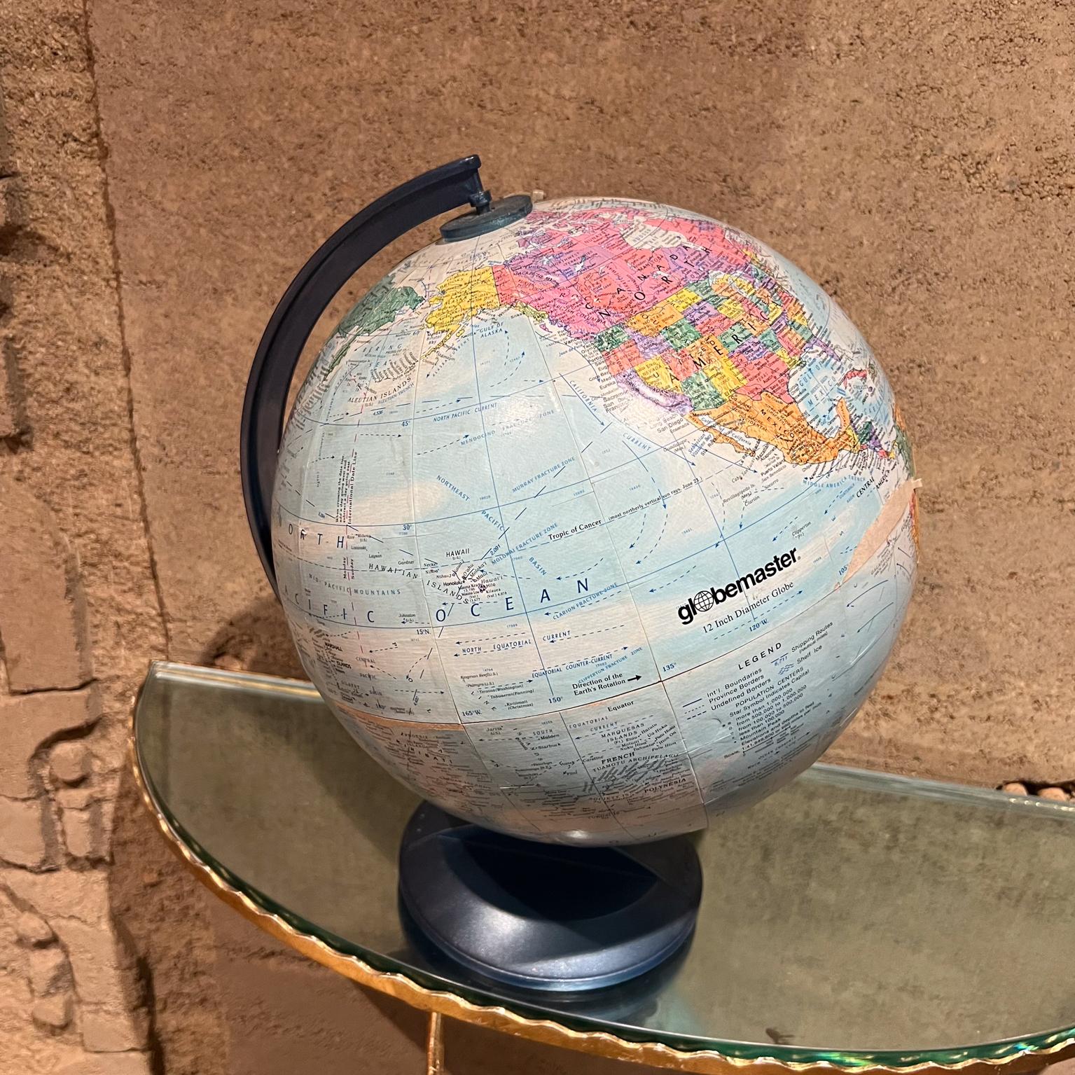20th Century Vintage Globemaster World Globe In Fair Condition For Sale In Chula Vista, CA