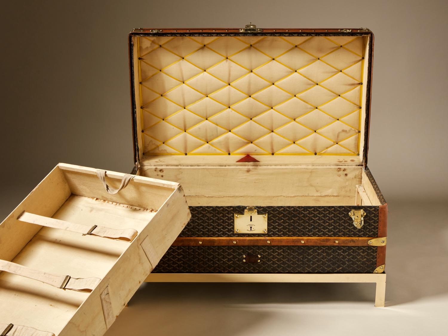 Malle Goyard vintage du 20e siècle, circa 1920-1930 en vente 2