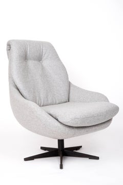 20th Century Vintage Gray Swivel Armchair, 1960s
