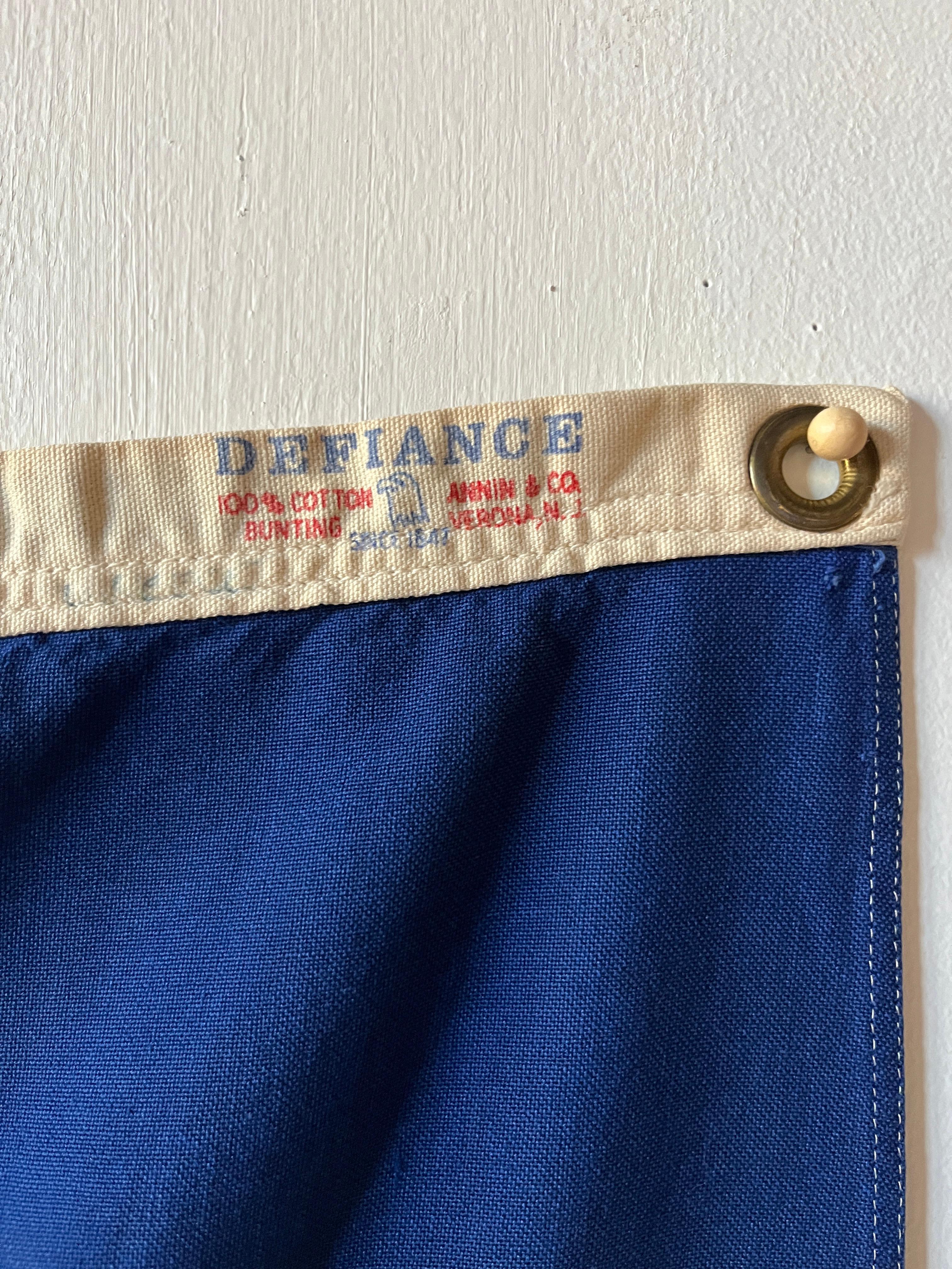 20th Century Vintage Greek Flag by Defiance, Cotton Bunting In Good Condition In Chicago, IL