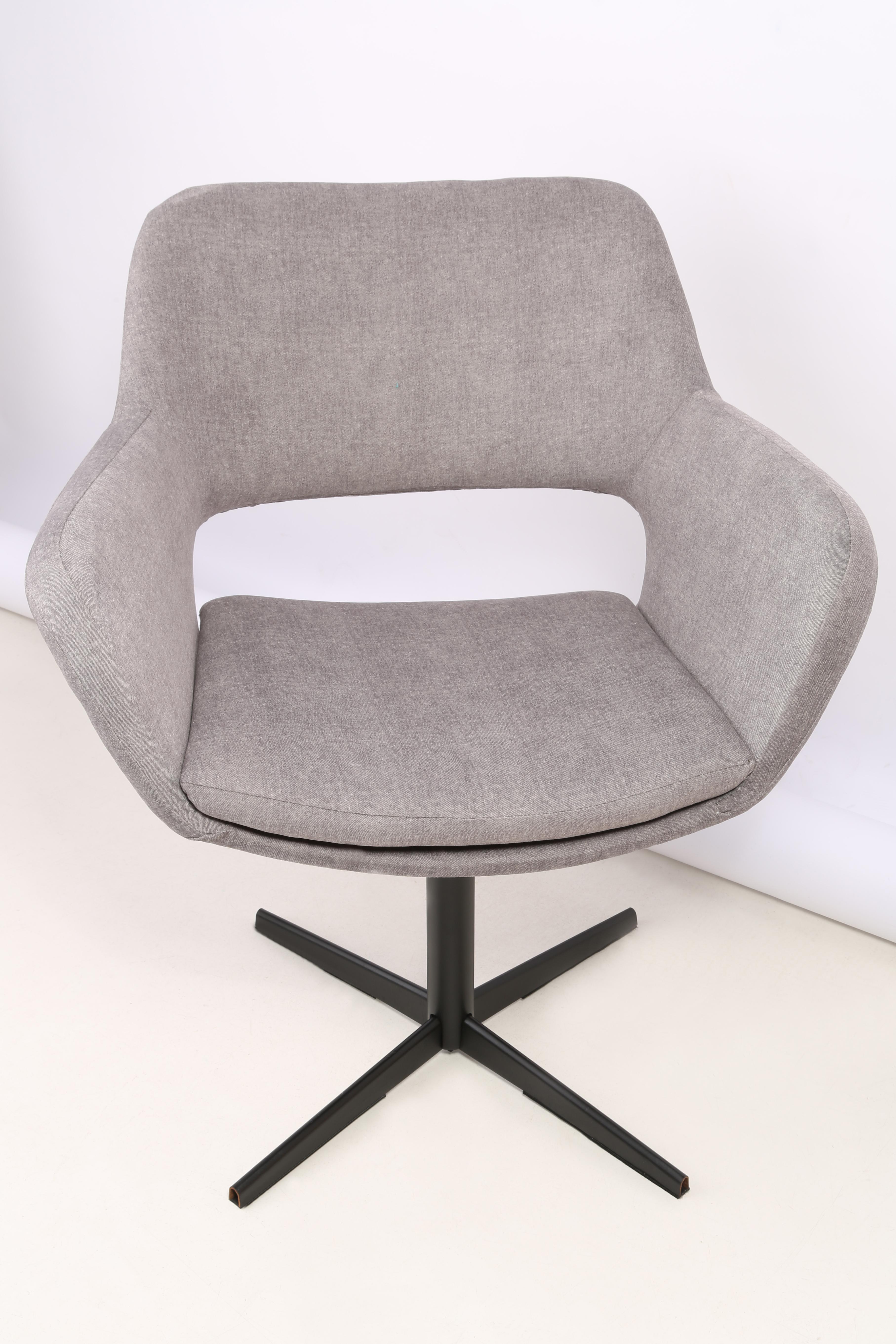 grey velvet swivel chair