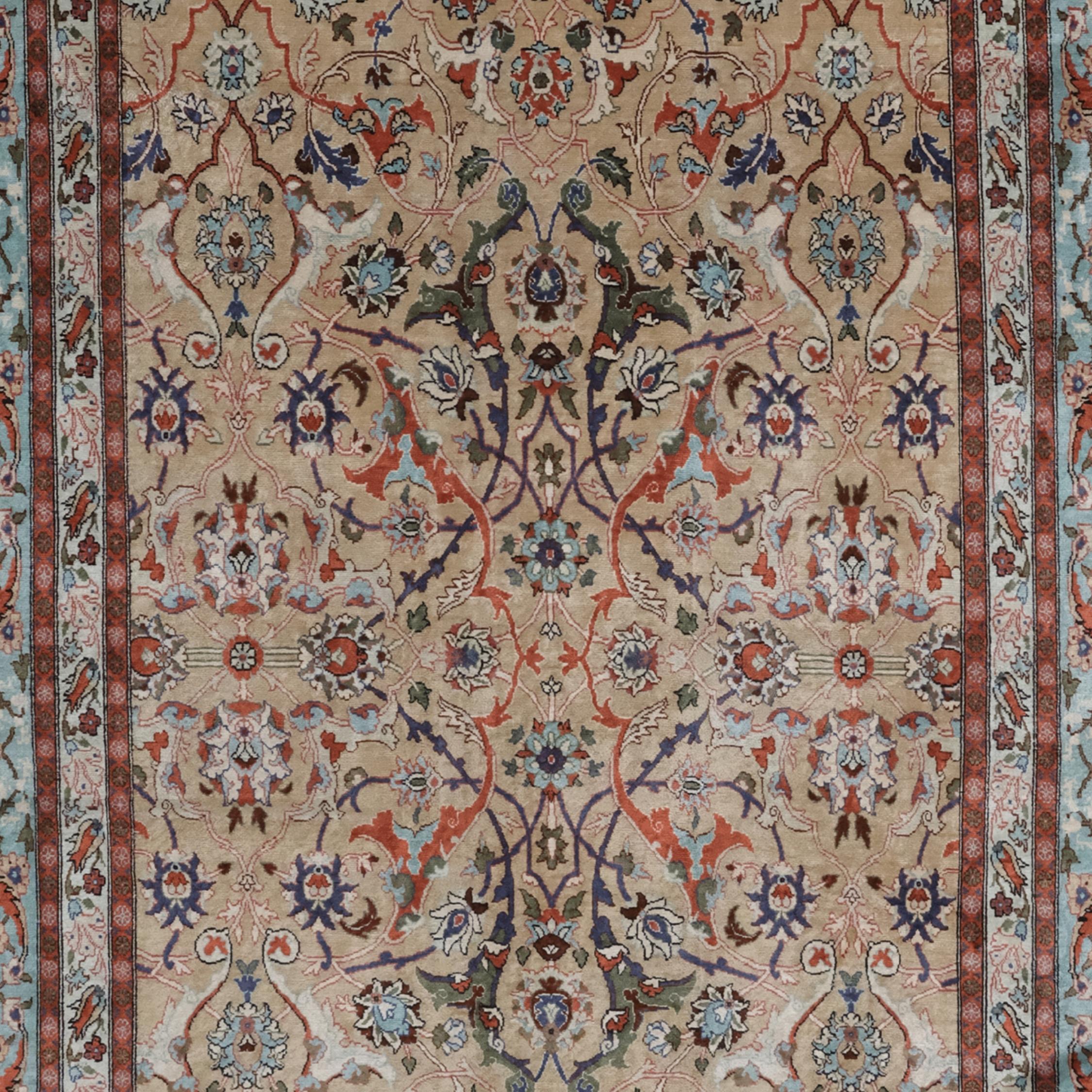 Vintage Hereke Teppich des 20. Jahrhunderts - Hereke Seidenteppich (Türkisch) im Angebot