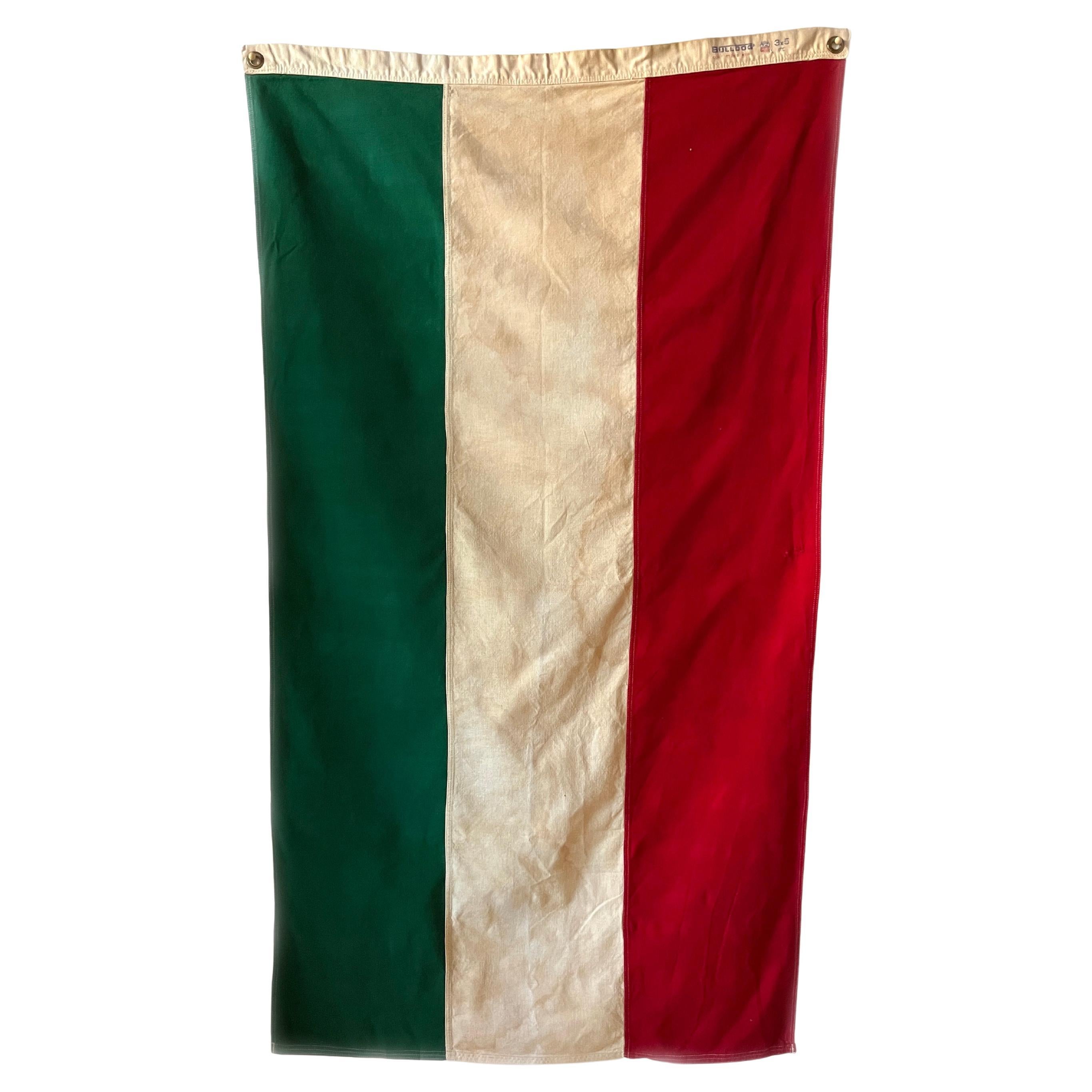 20th Century Vintage Hungarian Flag by Bulldog, Cotton Bunting, American Made