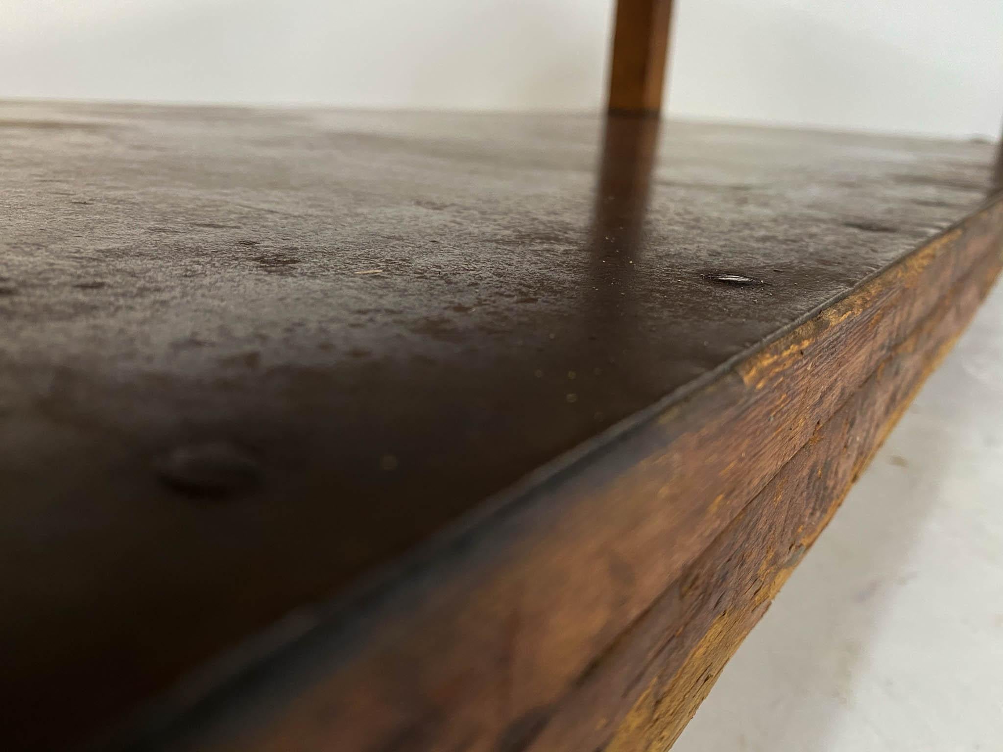 20. Jahrhundert Vintage Industrial Workbench Baker''s Table Kitchen Island Arbeitstisch im Angebot 6