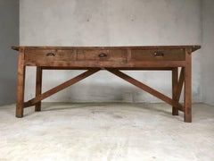 20th Century Vintage Industrial Workbench, Worktable, Kitchen Island, Sideboard