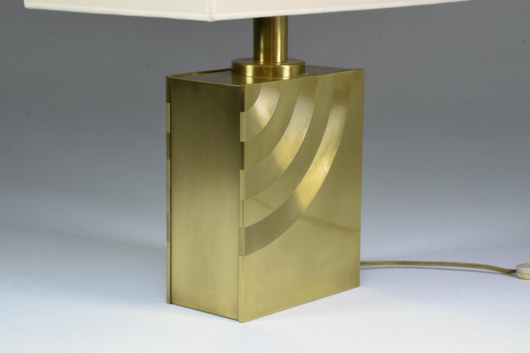 20th Century Vintage Italian Brass Table Lamp, 1970s For Sale 1