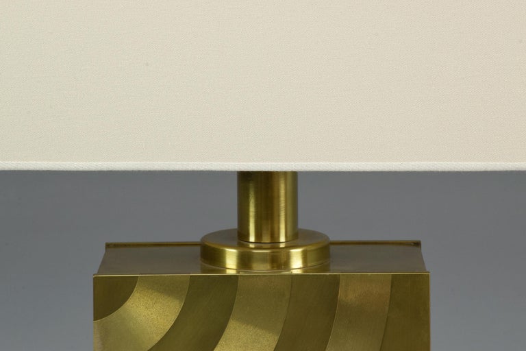 20th Century Vintage Italian Brass Table Lamp, 1970s For Sale 4