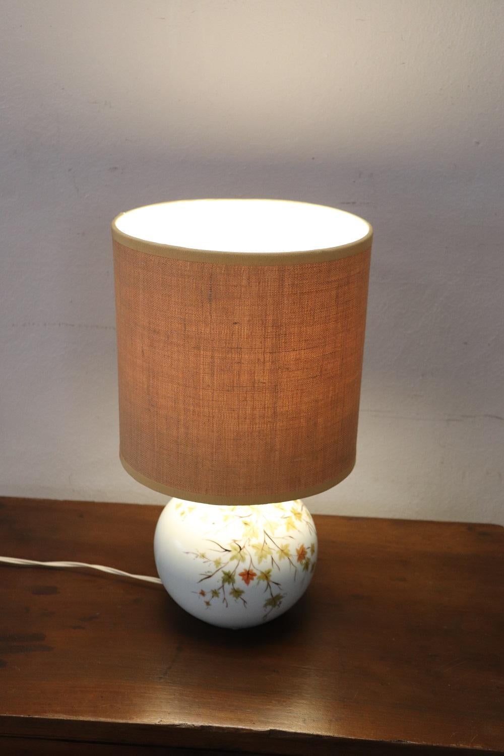 Hand-Painted 20th Century Vintage Italian Hand Painting Ceramic Table Lamp