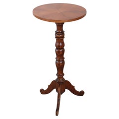 20th Century Vintage Italian Round Pedestal Table or Smoking Table