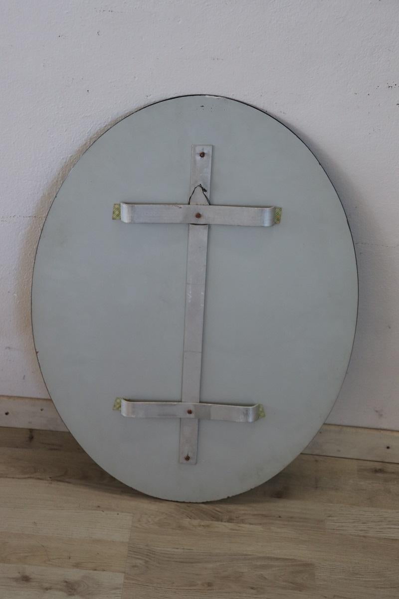 20th Century Vintage Italian Two Colors Oval Wall Mirror  For Sale 2