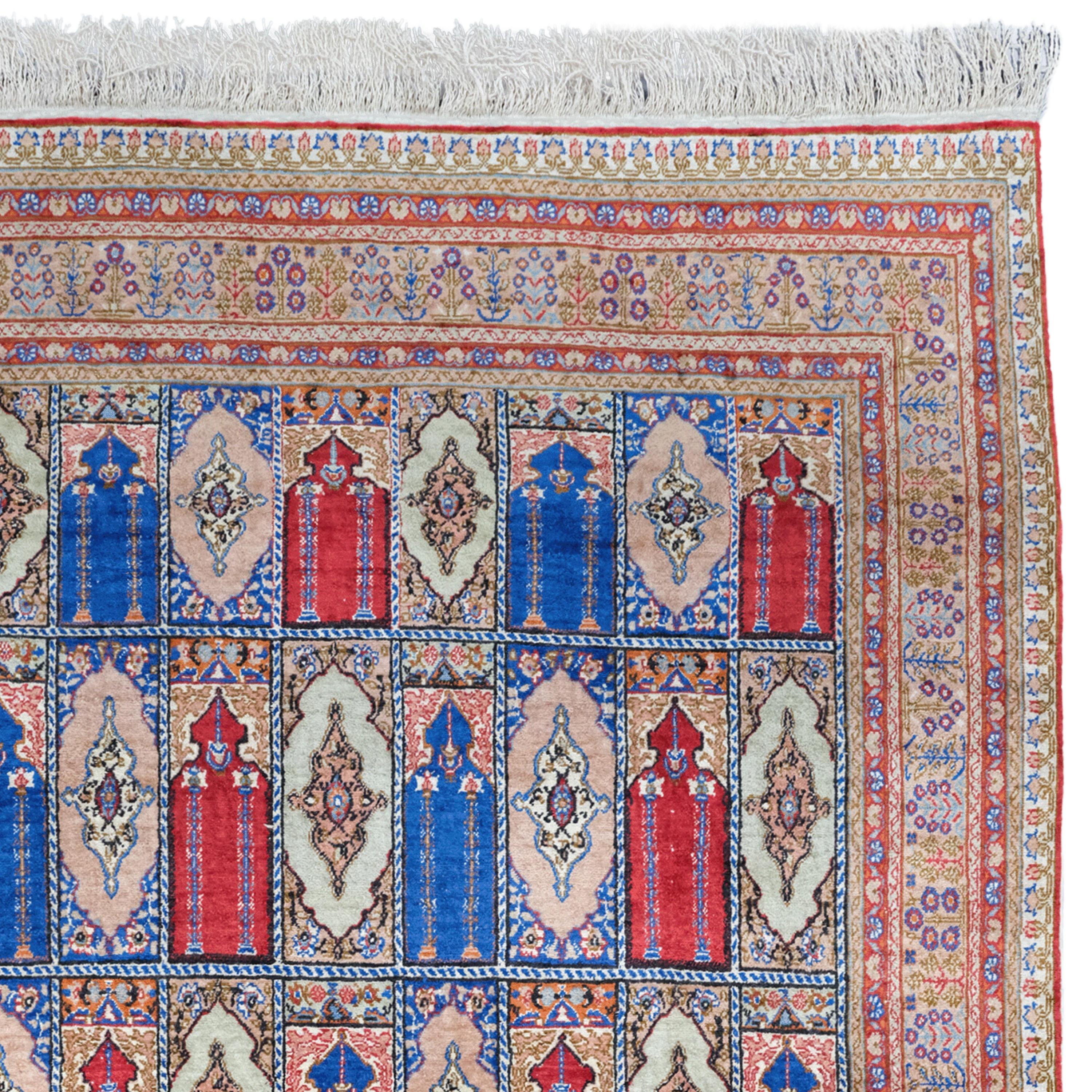 20th Century Vintage Kayseri Silk Rug - Turkish Rug, Vintage Rug For Sale 1