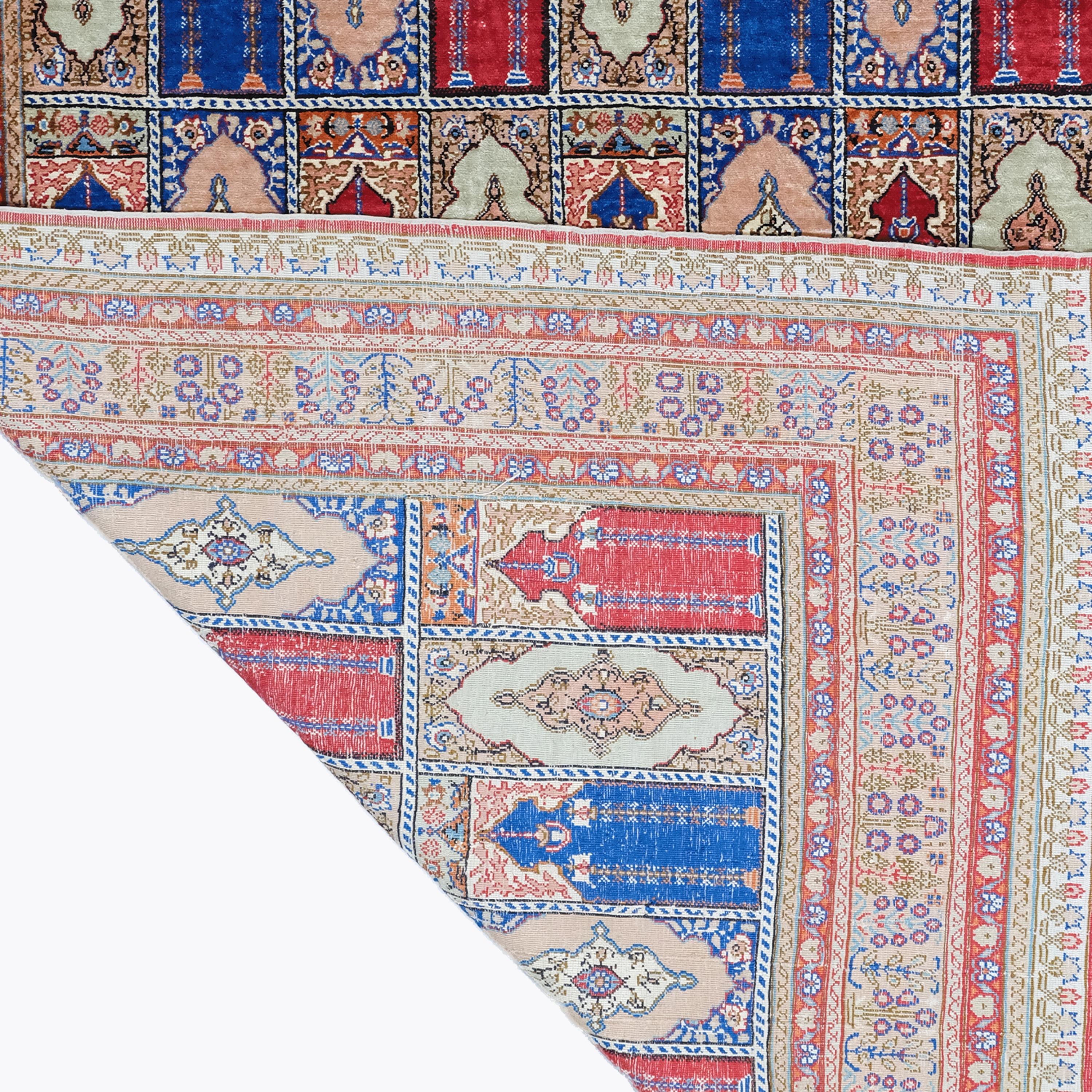 20th Century Vintage Kayseri Silk Rug - Turkish Rug, Vintage Rug For Sale 2